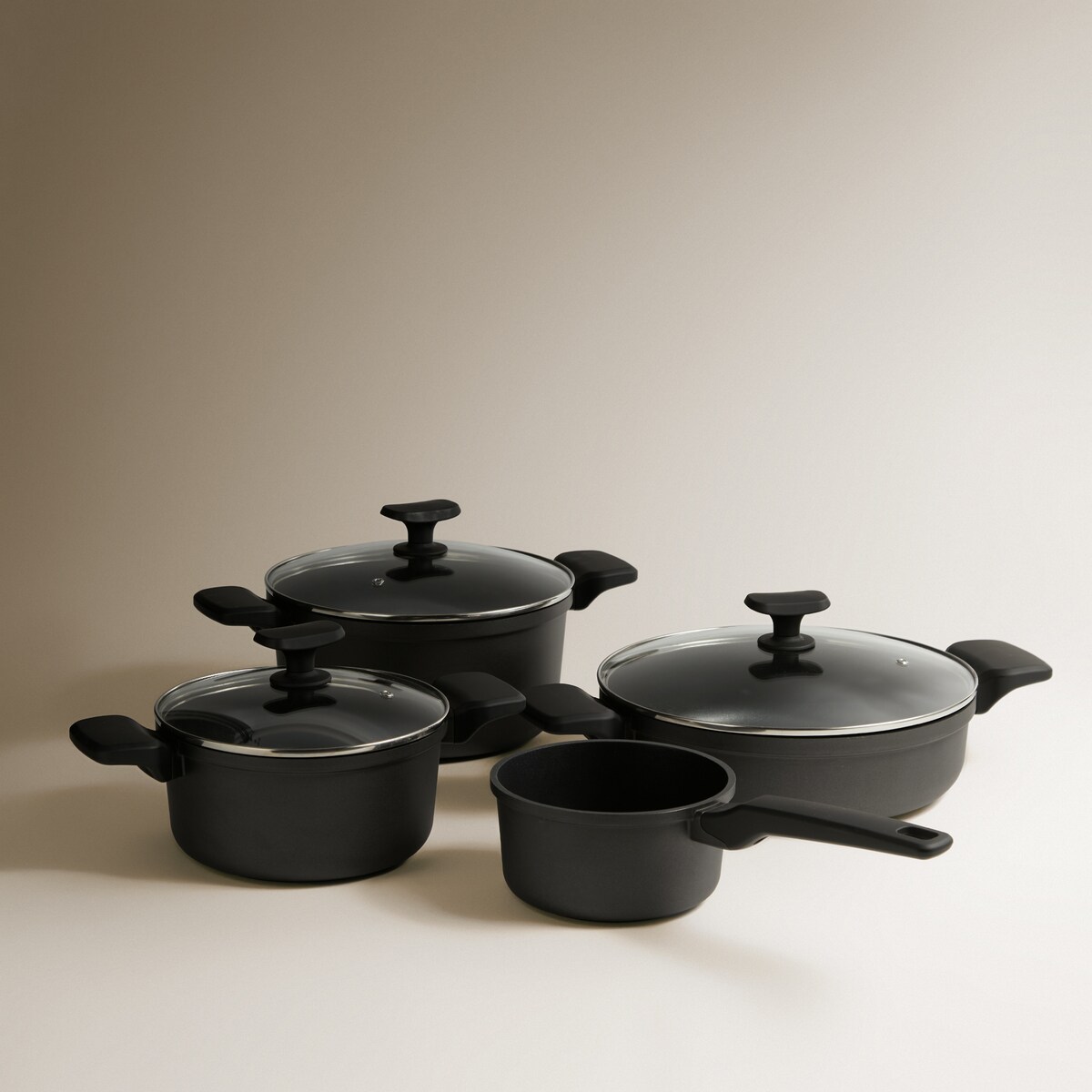 Cacerola de aluminio fundido Basics El Corte Inglés Negro-6