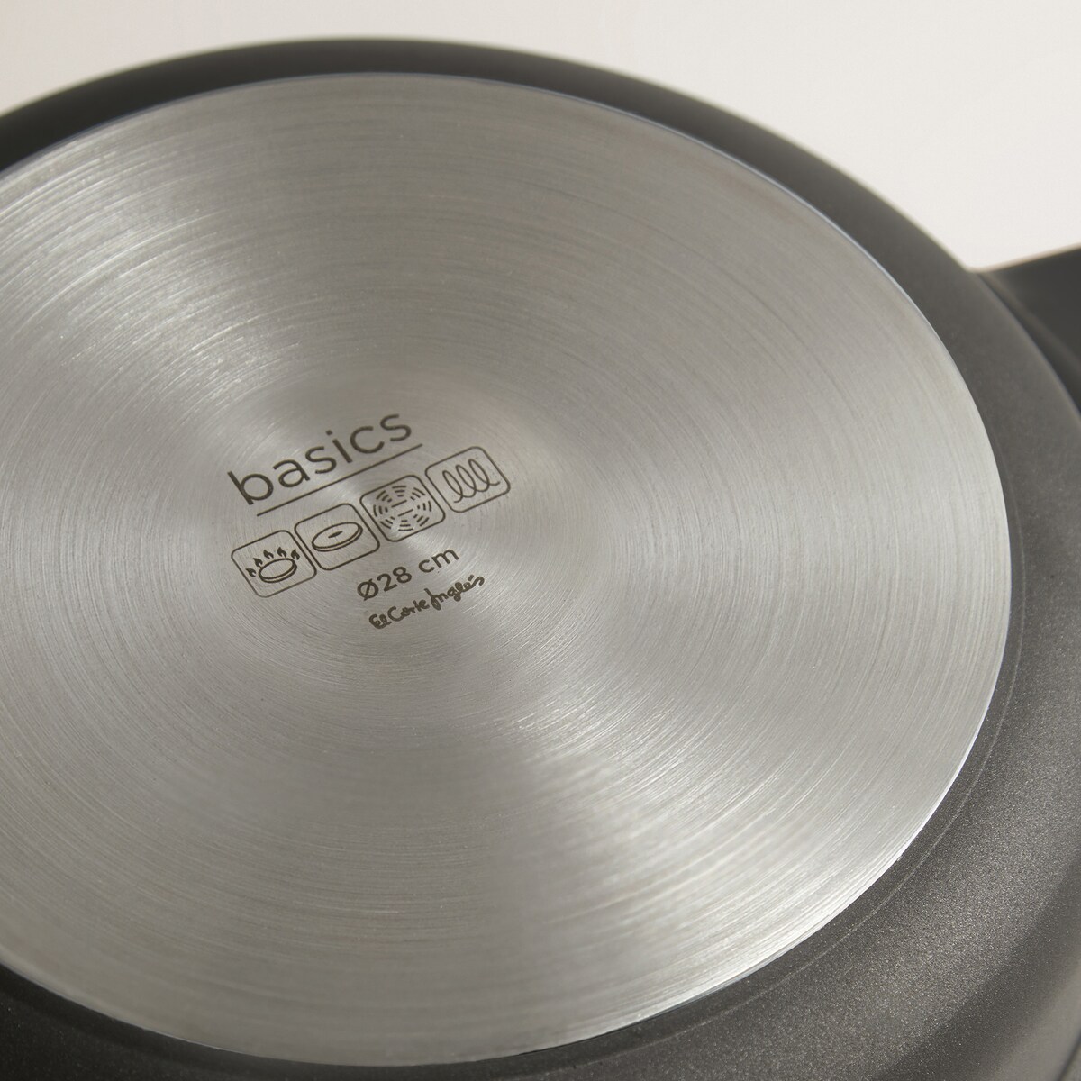 Cacerola baja de aluminio fundido Basics El Corte Inglés Negro-2