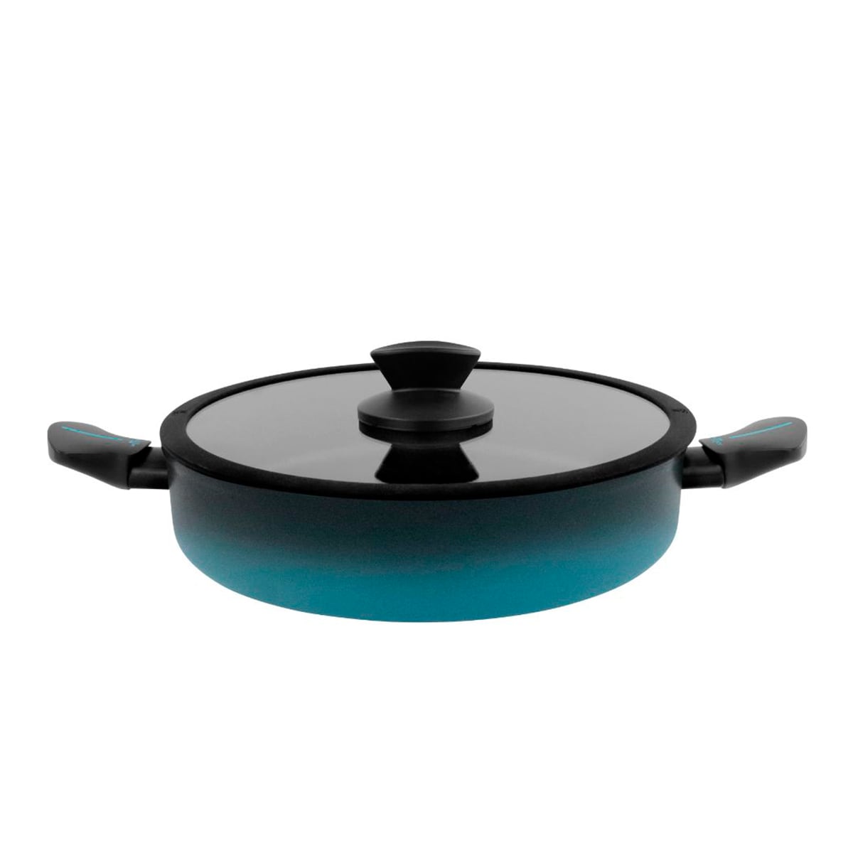 Cacerola baja de acero forjado Alborán Vitrinor Azul-1