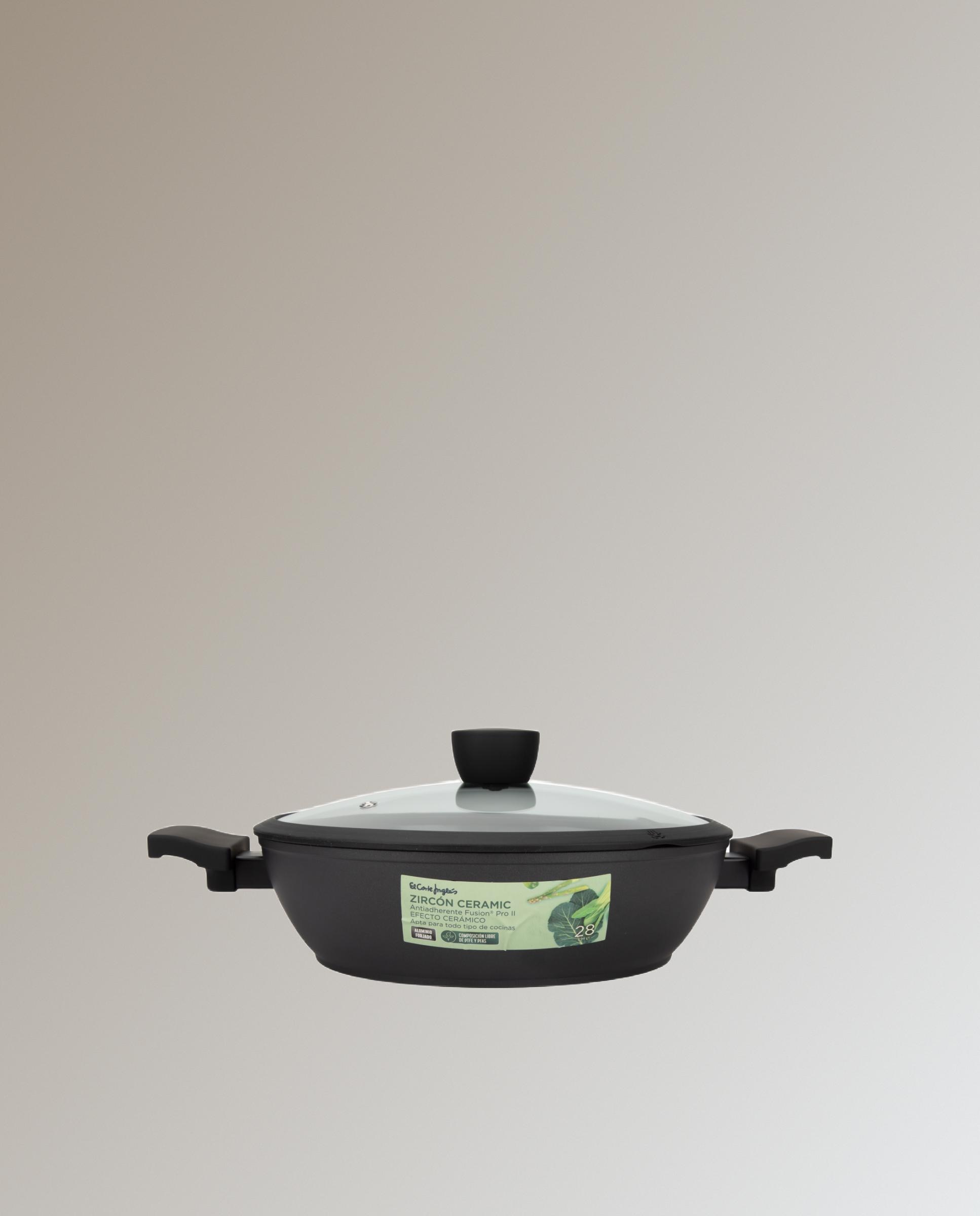 Imagen 0 de Rustidera de aluminio con antiadherente cerámico Zircón Ceramic Negro