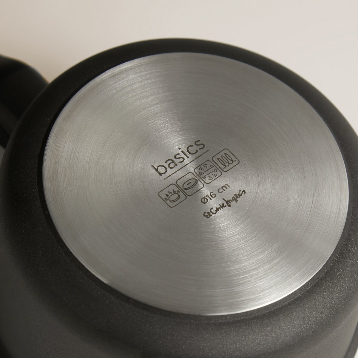 Cazo de aluminio fundido Basics El Corte Inglés Negro-2