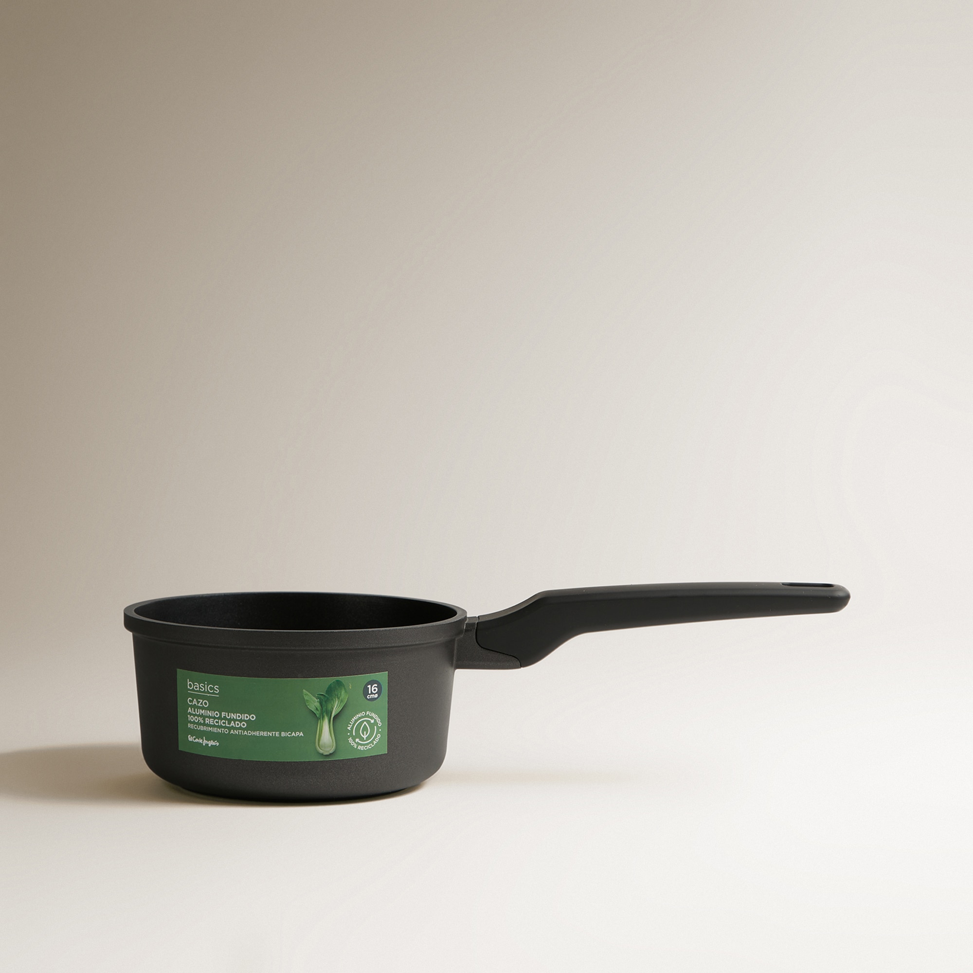 Cazo de aluminio fundido Basics El Corte Inglés Negro-4