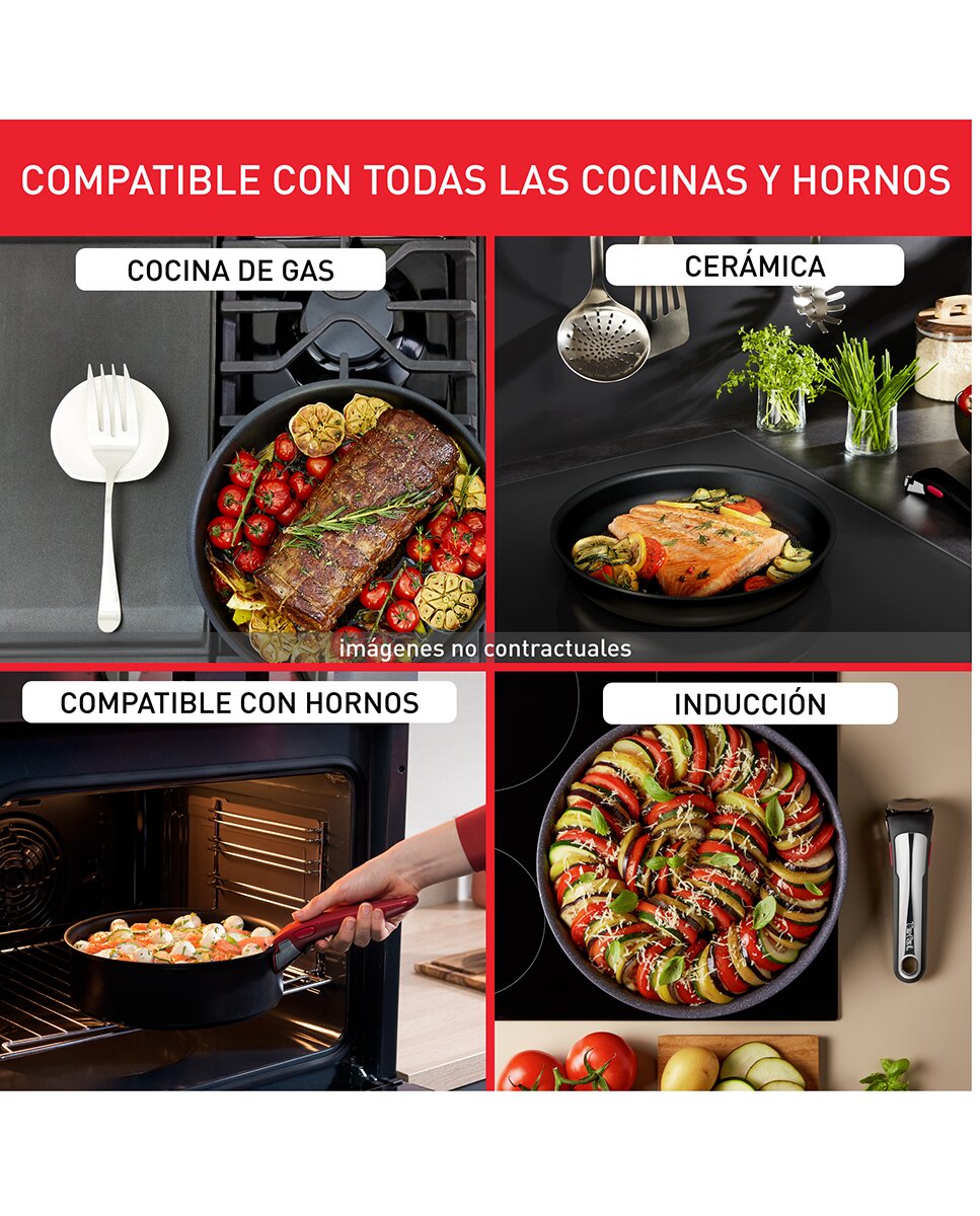 Cazo Tefal Ingenio Halo cazo 18 cm, con cuerpo de aluminio recliclado Negro-5