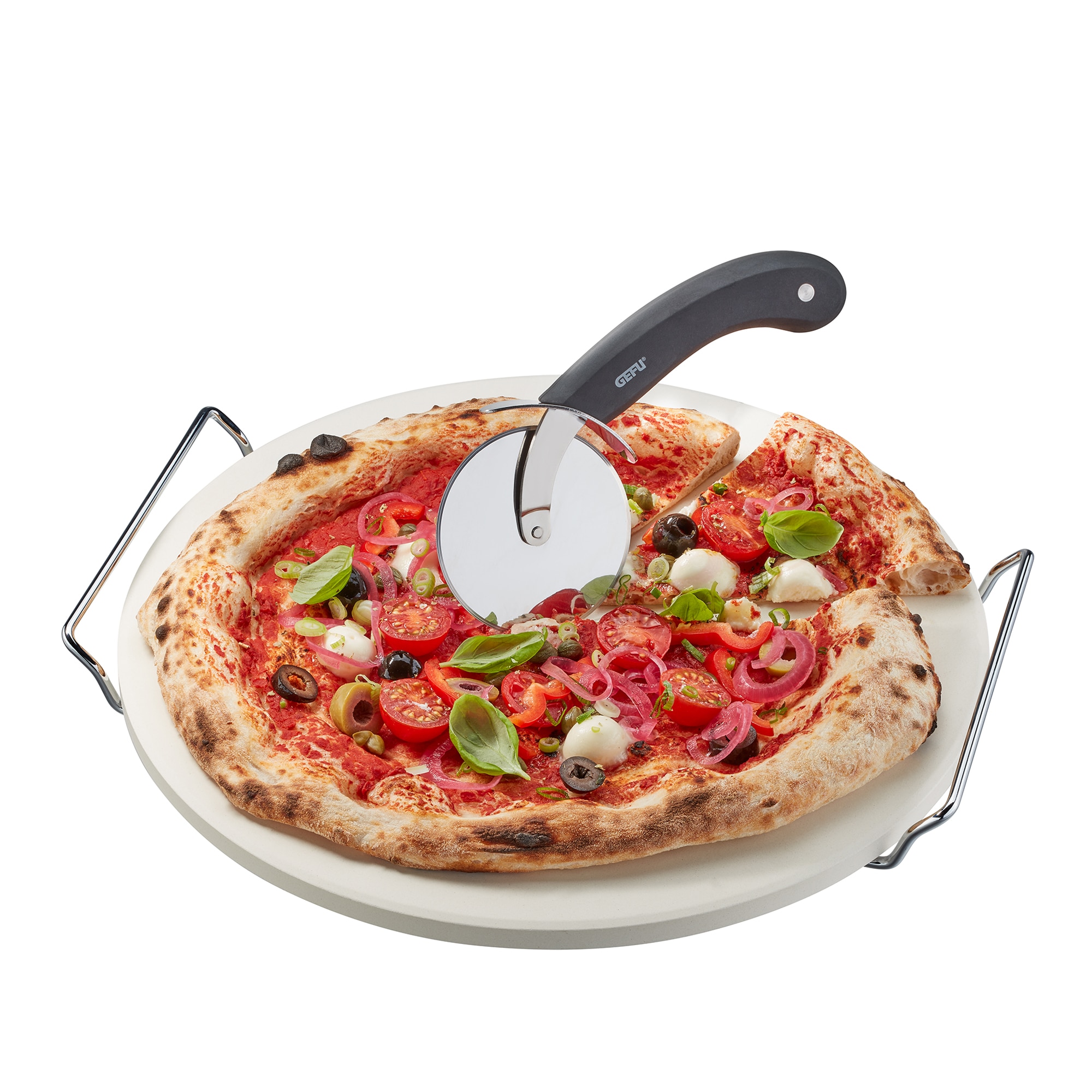 Pedra de Pizza com Cortador Aço-2