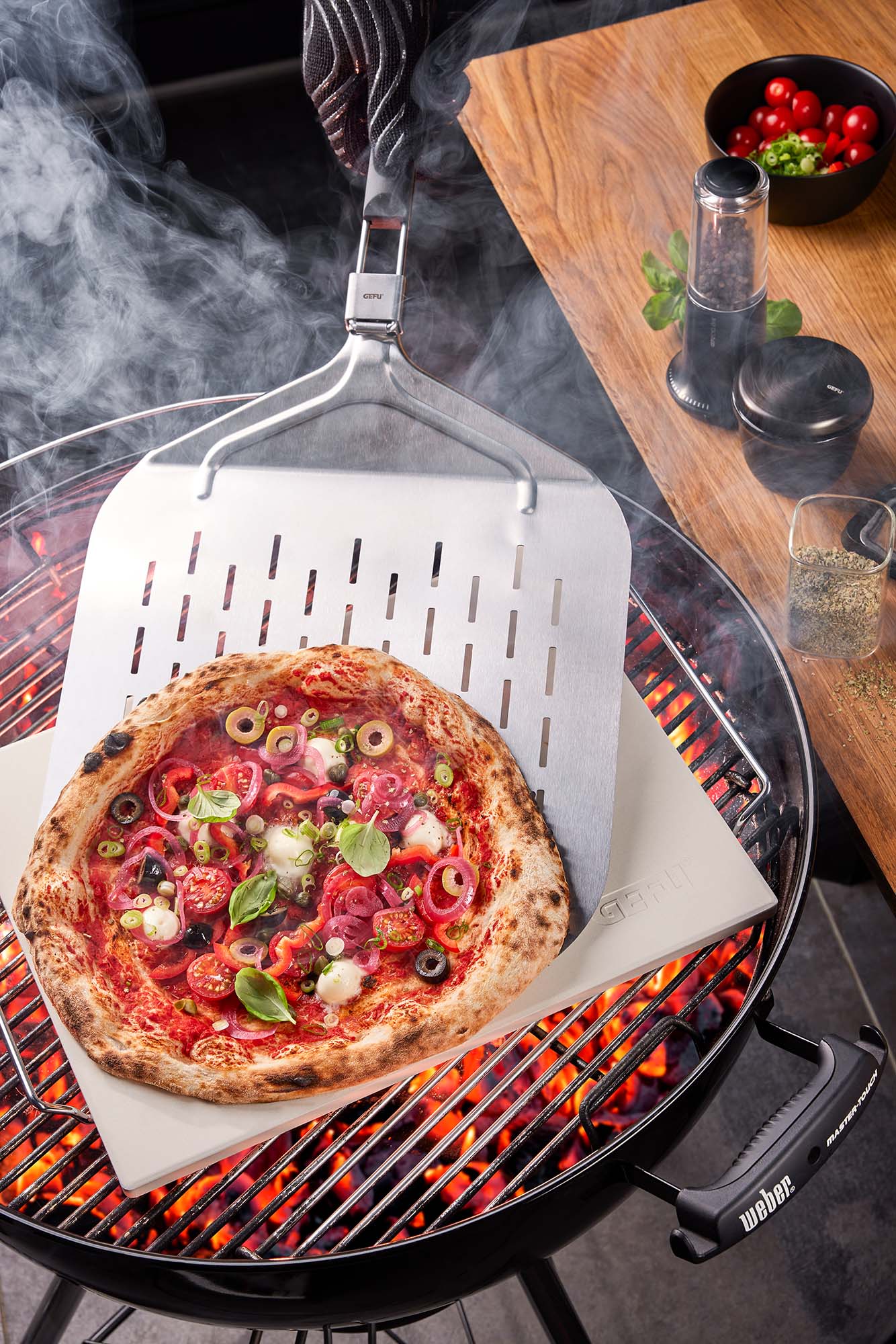 Pá para Pizza Redonda em Aço Inoxidável Aço-4