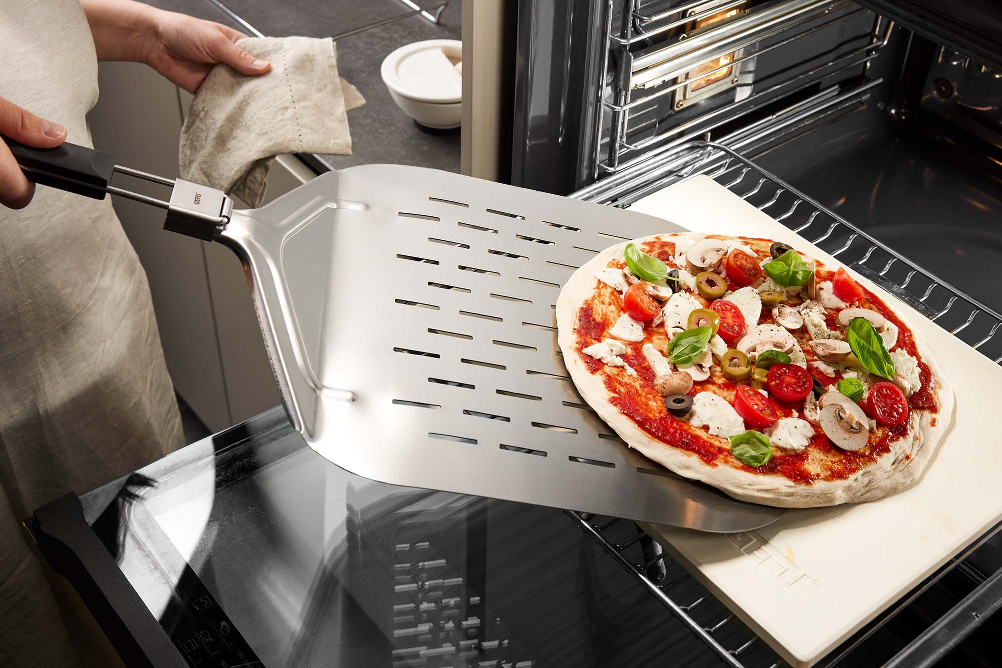 Pá para Pizza Redonda em Aço Inoxidável Aço-5