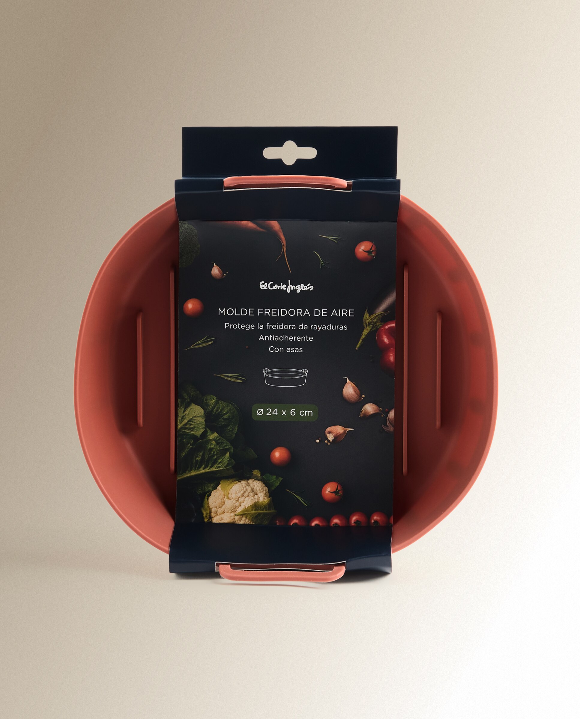 Cesta Redonda com Asas para o Forno Airfryer Vermelho-4