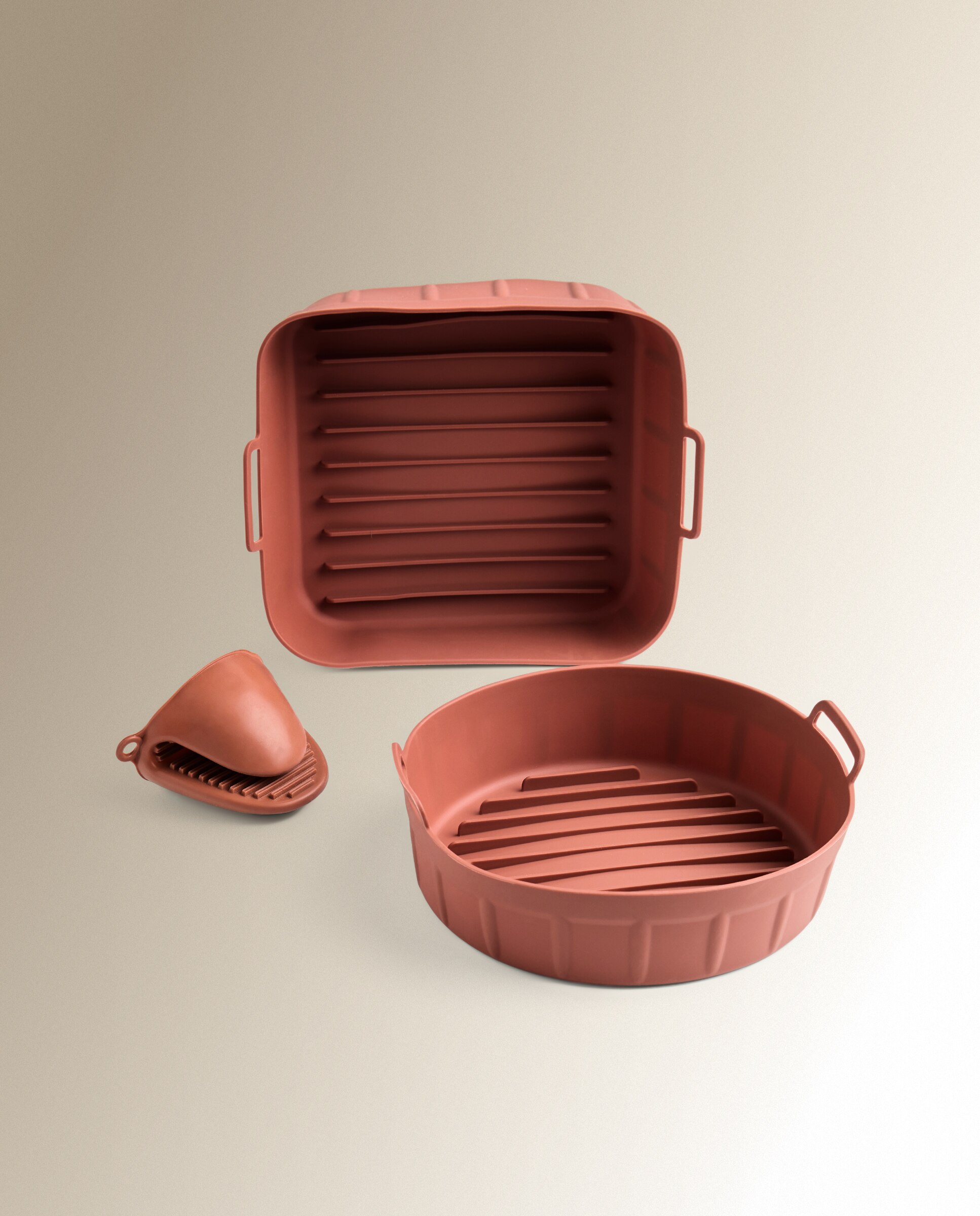 Luva de Silicone Airfryer Vermelho-4