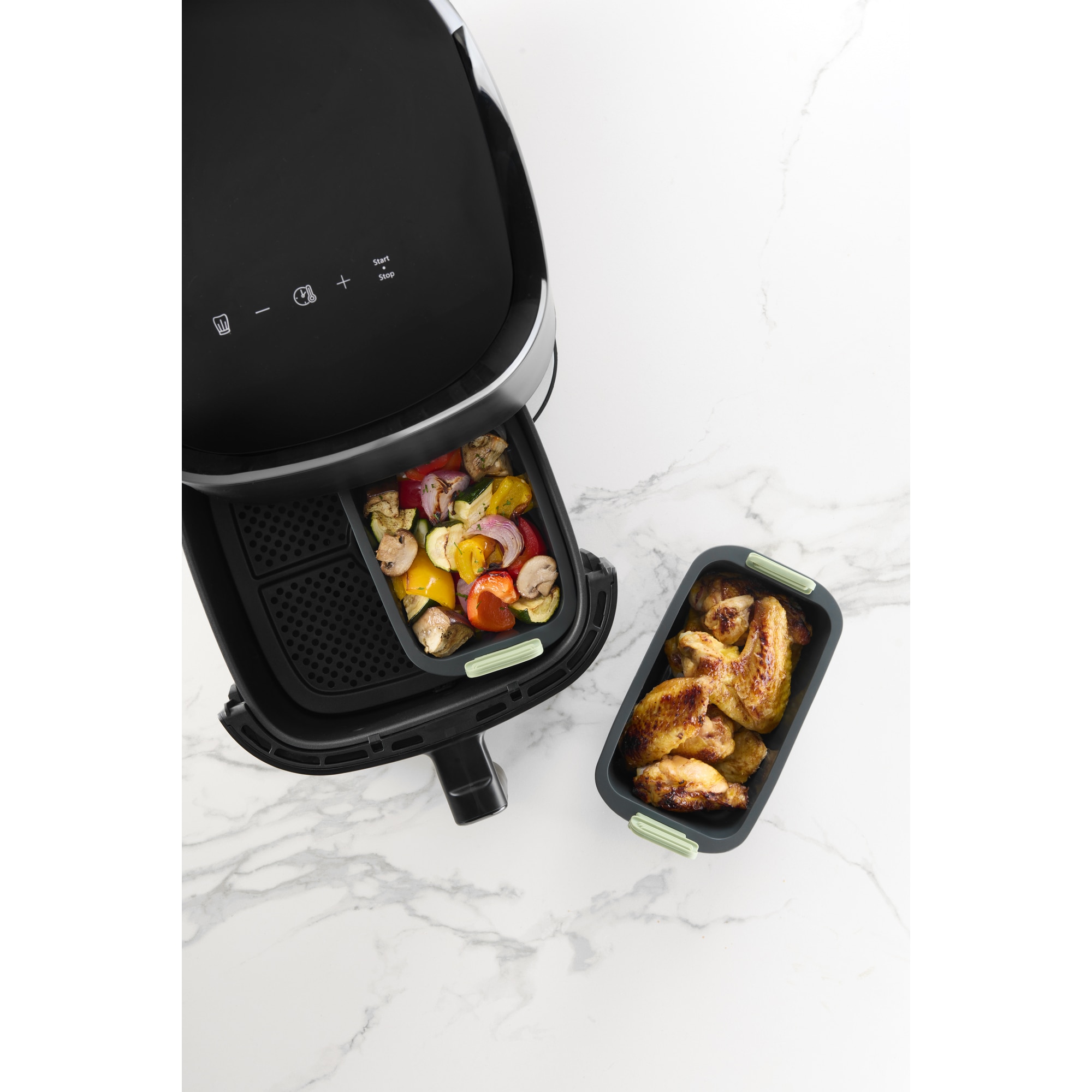 Cesta Retangular de Silicone Air Fryer Cinzento-8