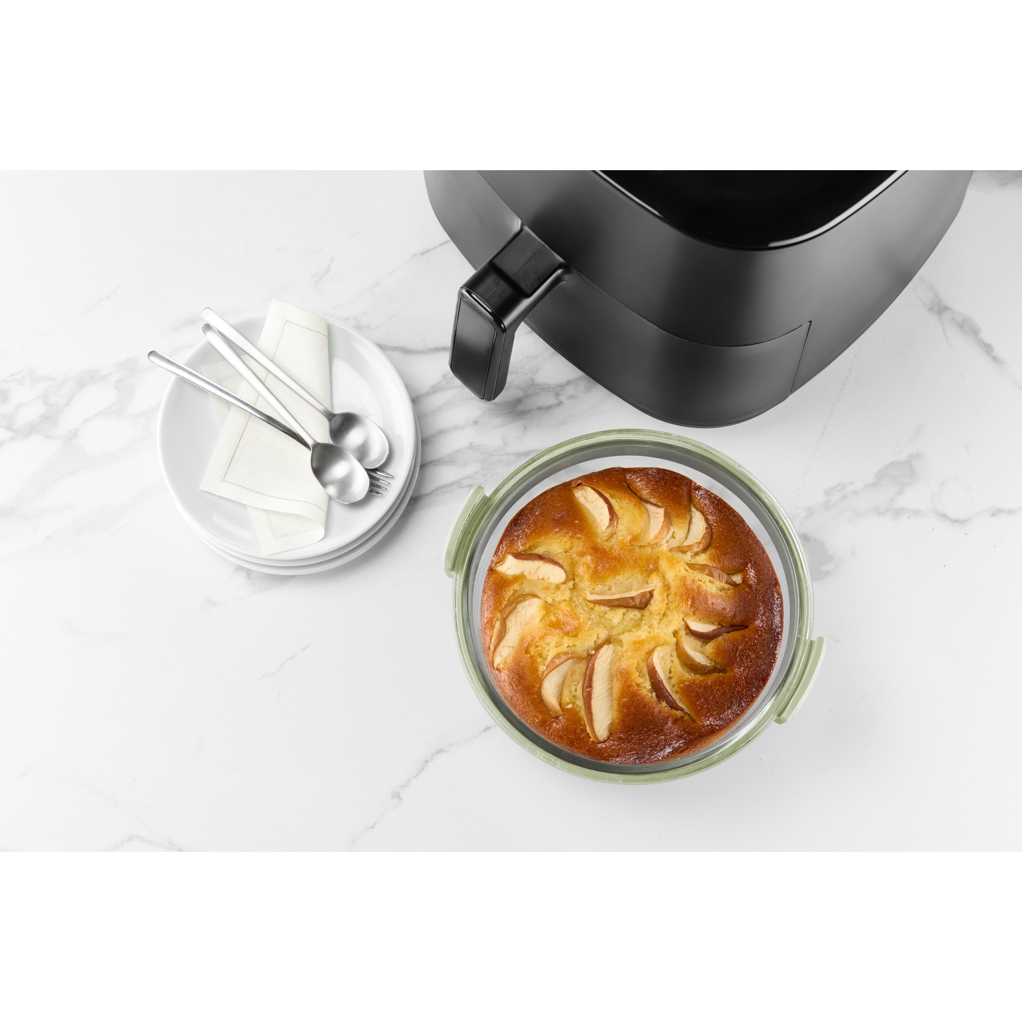 Cesta Redonda de Vidro Air Fryer Transparente-8