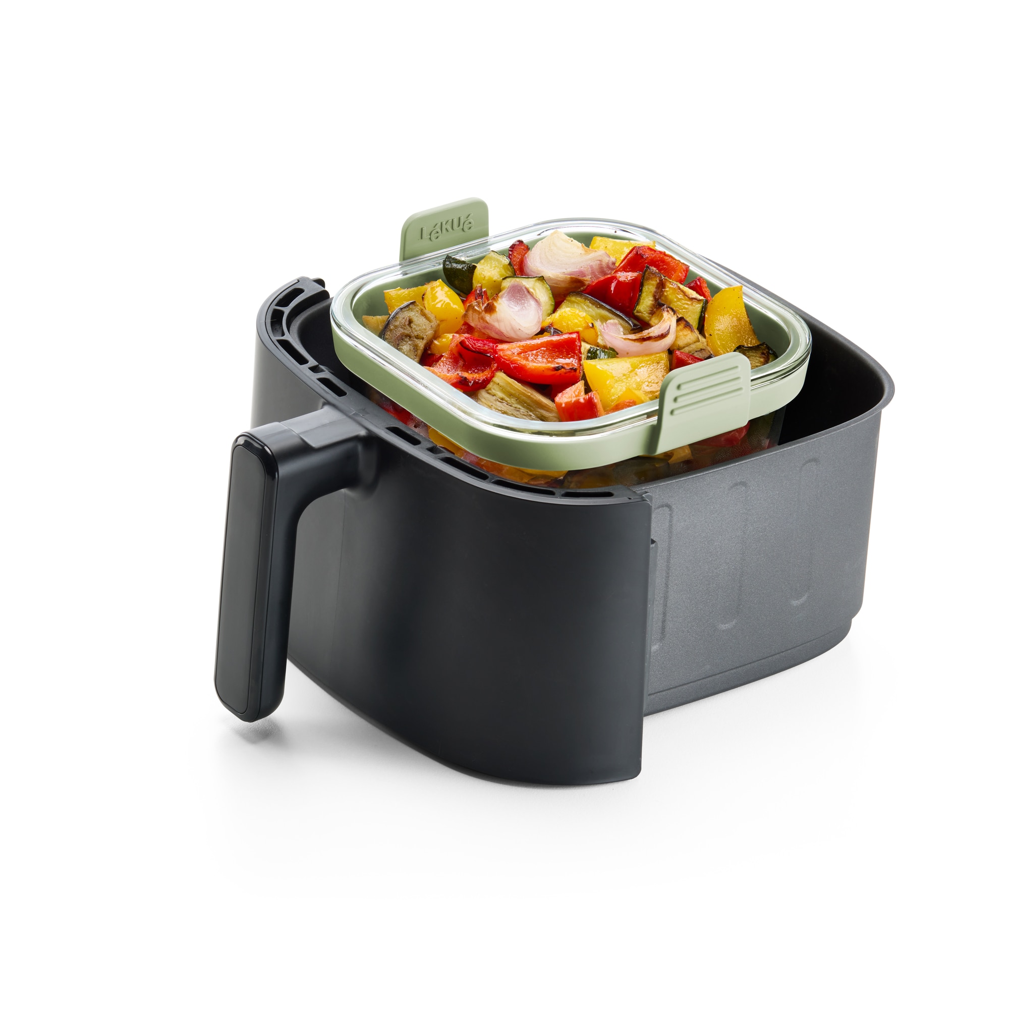 Cesta Quadrada de Vidro Air Fryer Transparente-8