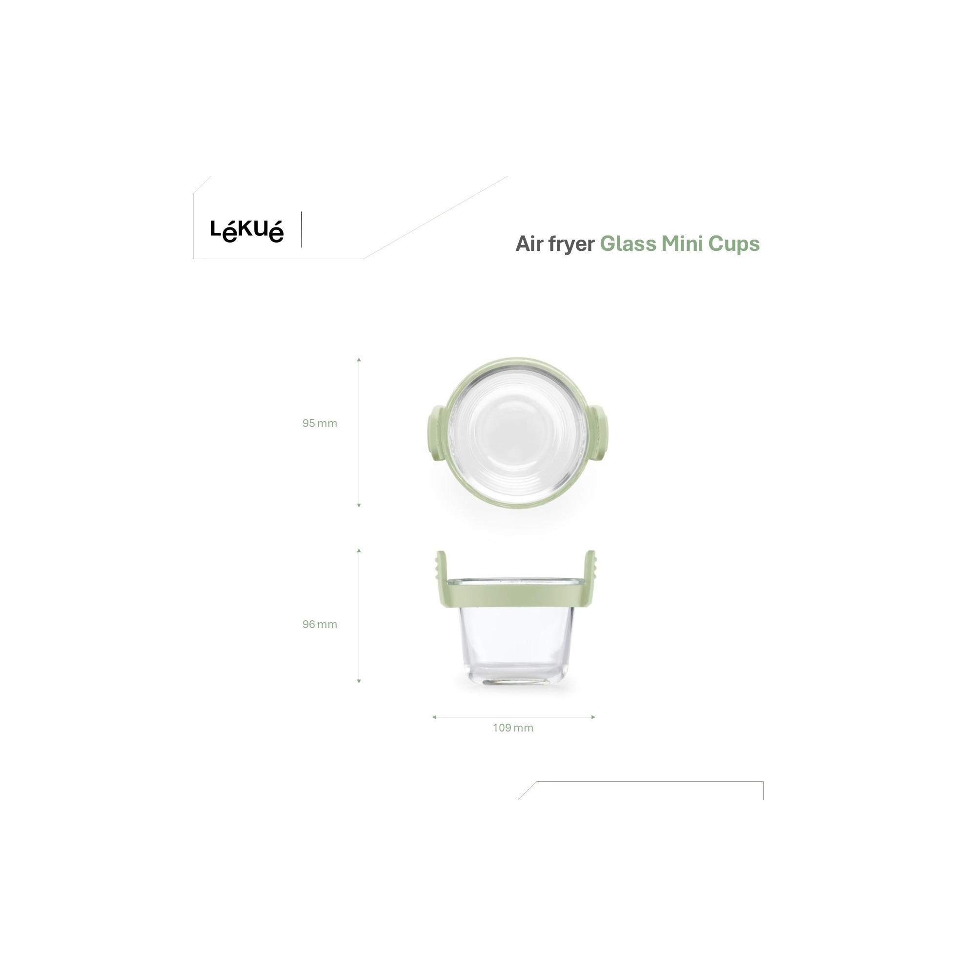 Conjunto de 4 Mini Copos de Vidro Air Fryer Transparente-6