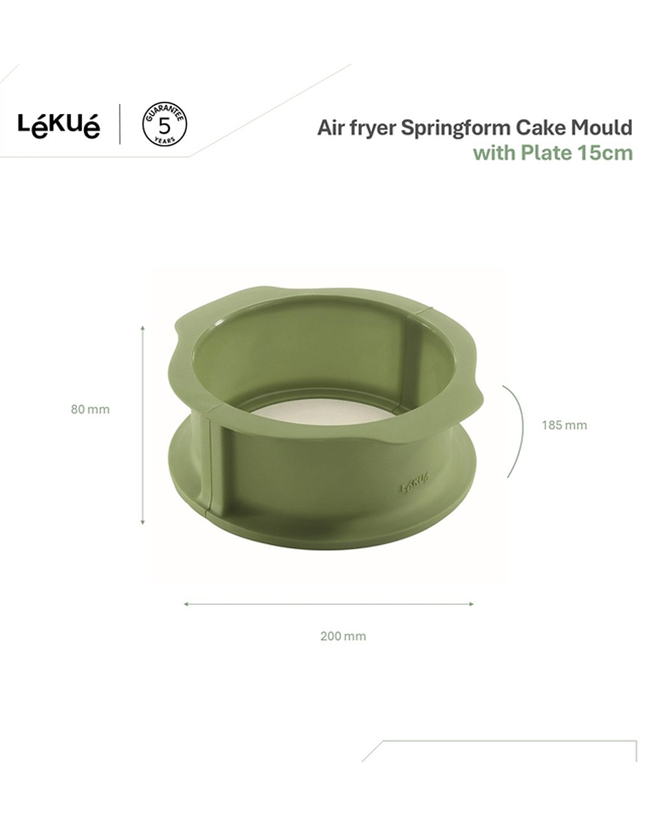 Molde Desmontável para Air Fryer com Prato Verde-4