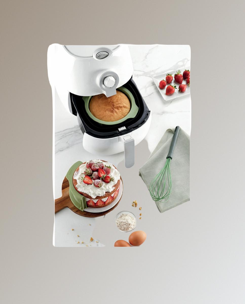 Molde Desmontável para Air Fryer com Prato Verde-5