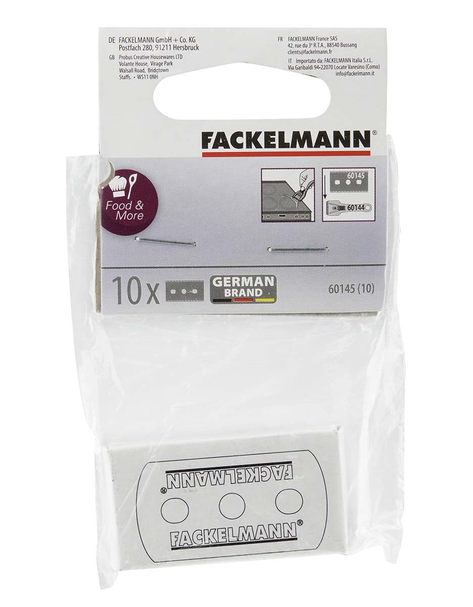 Set de 10 cuchillas de recambio para rasquetas Fackelmann Acero-3