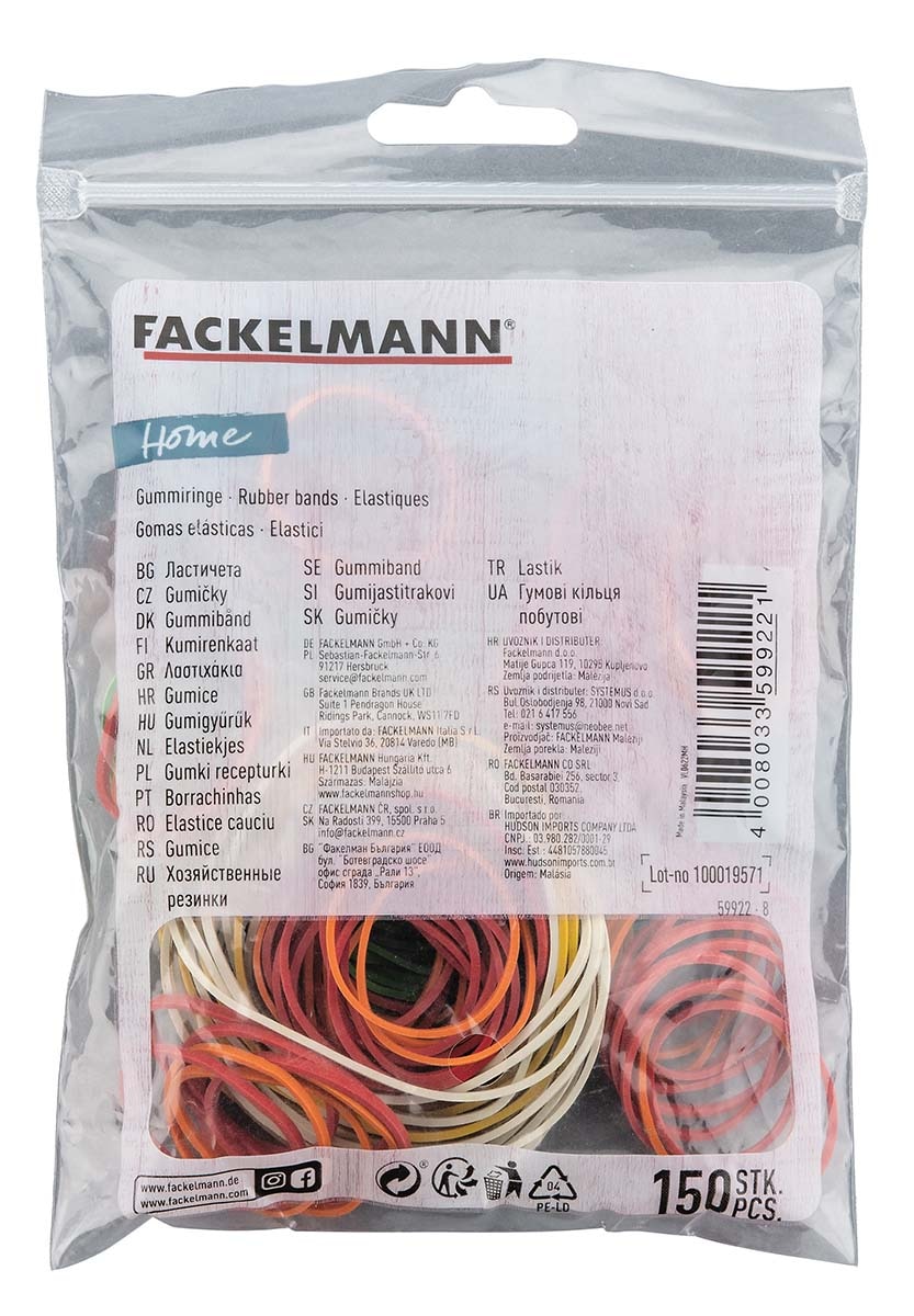 Set de 150 gomas elásticas Fackelmann Multicolor-2