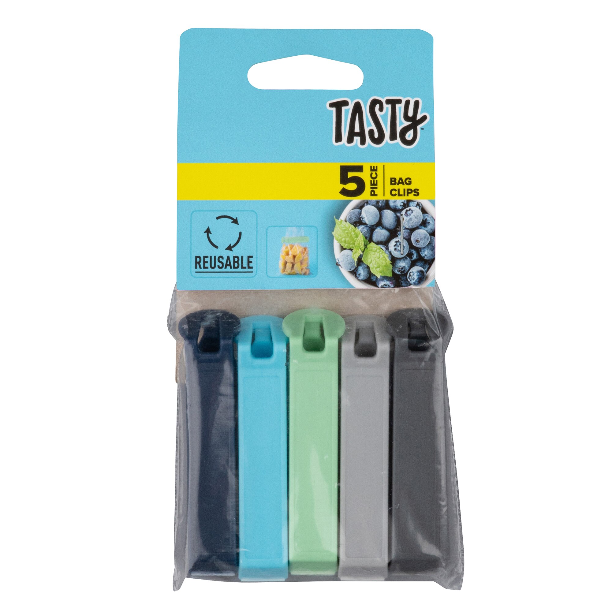 Set de 5 clips cierra bolsas Tasty Multicolor-5