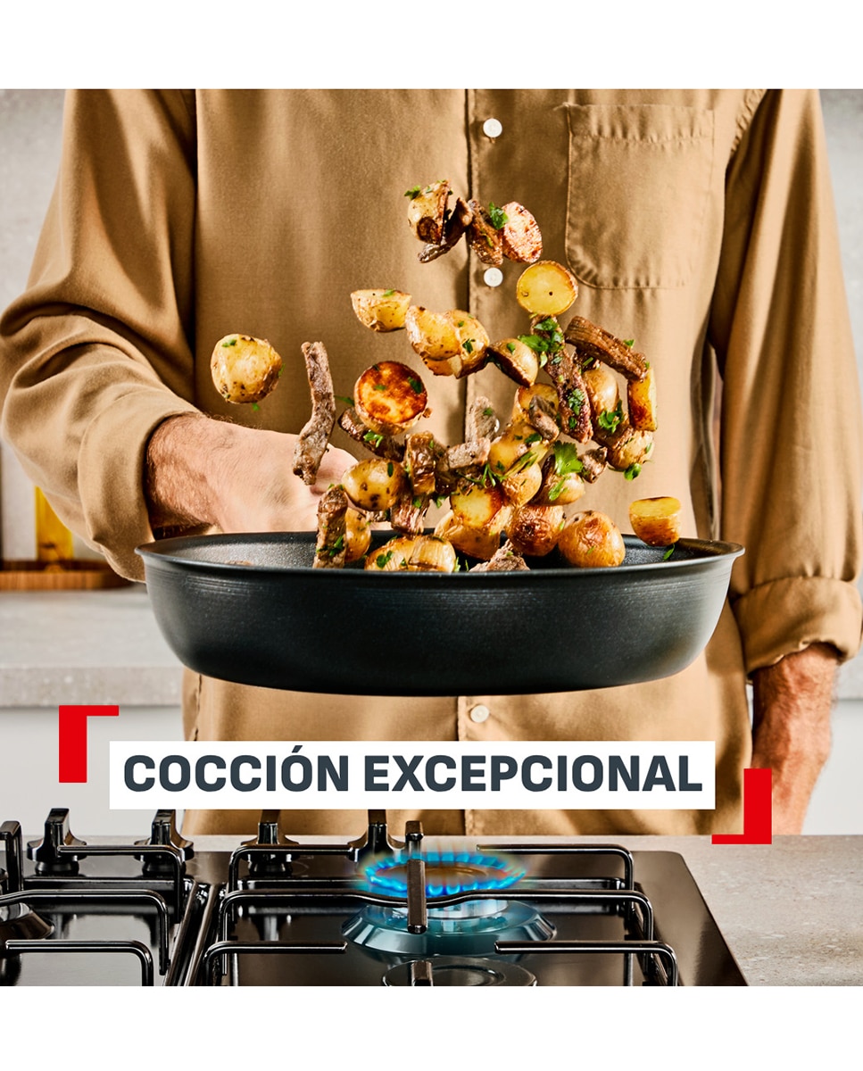 Wok Excellence Plus Tefal Preto-2