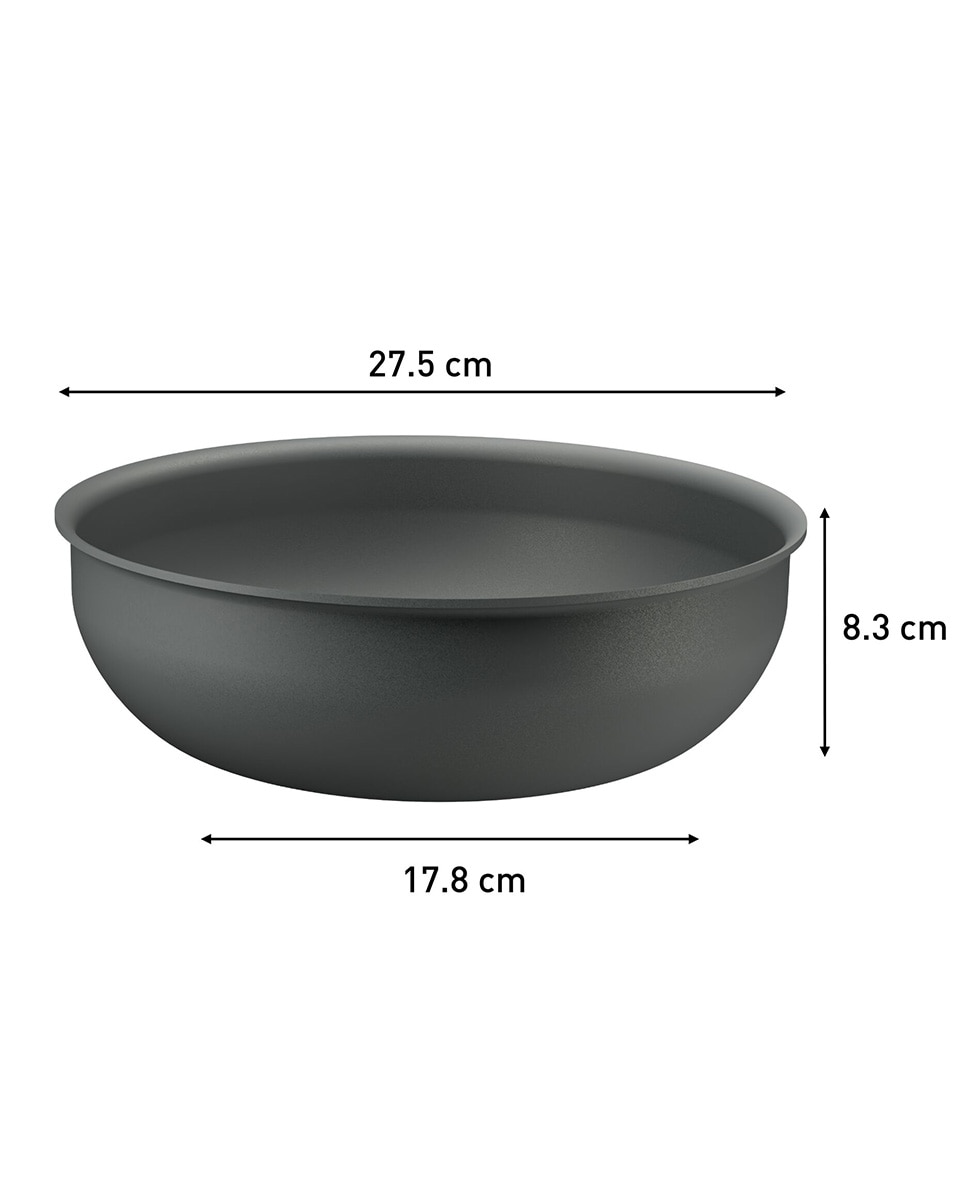 Wok Tefal Ingenio Halo, 26 cm, con cuerpo de aluminio recliclado Negro-9
