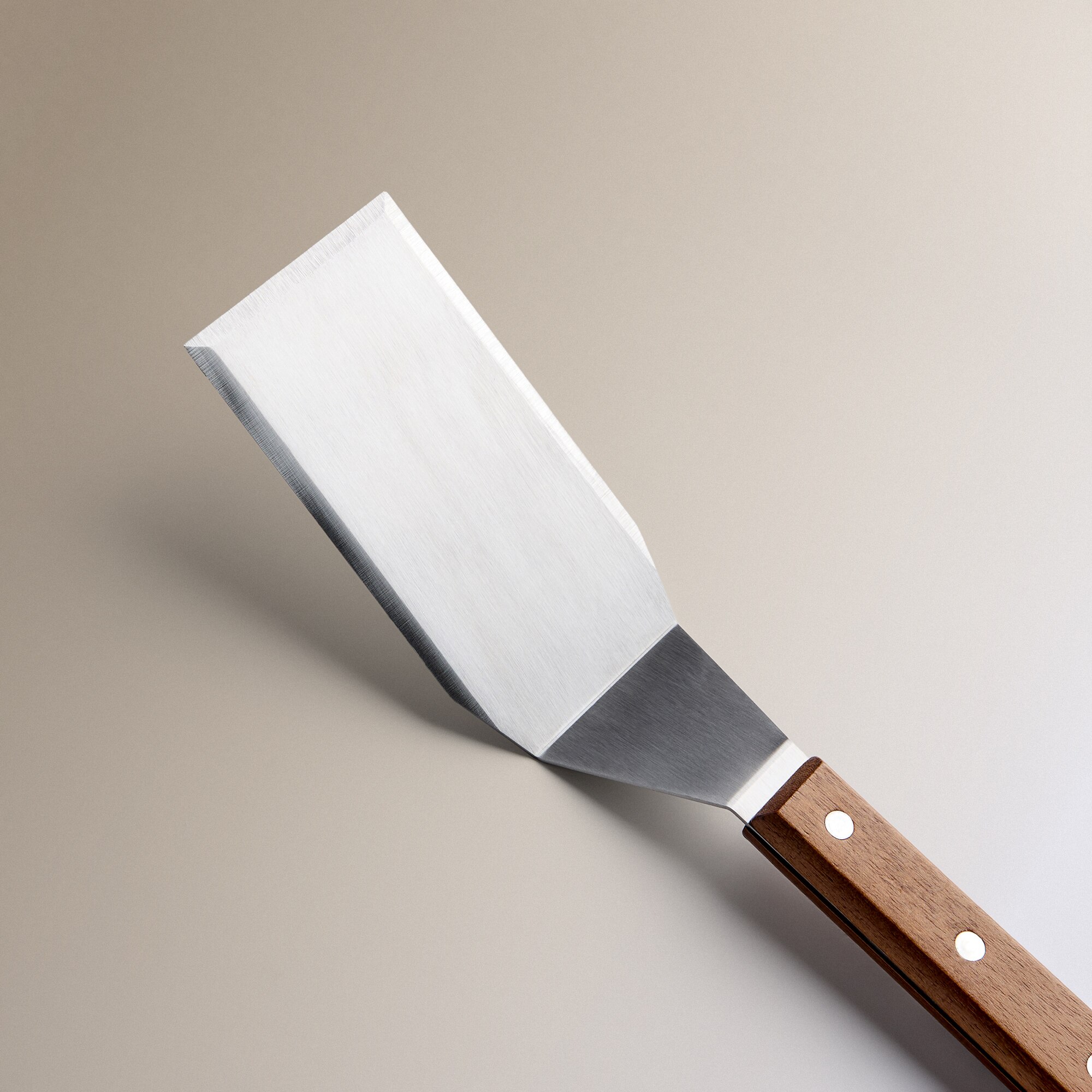 Espátula com União Curva para Barbecue Acácia Natural-2