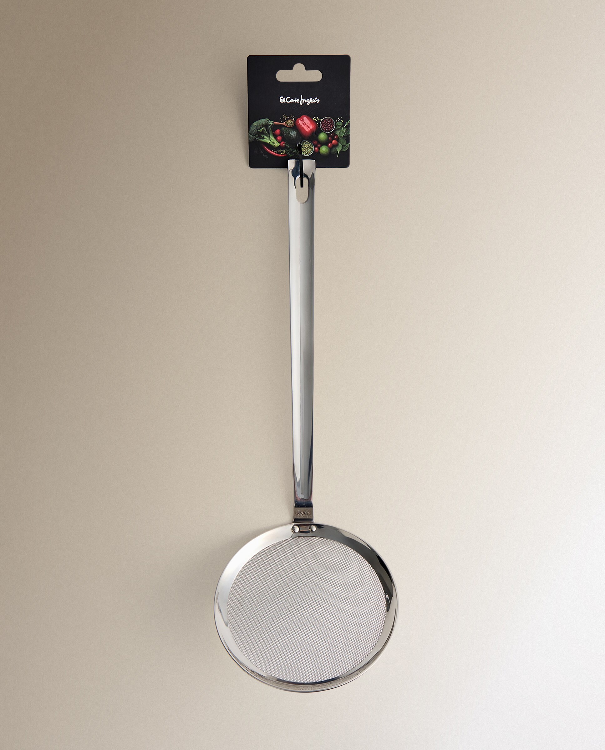 Espumadeira plana El Corte Inglés Aço-4