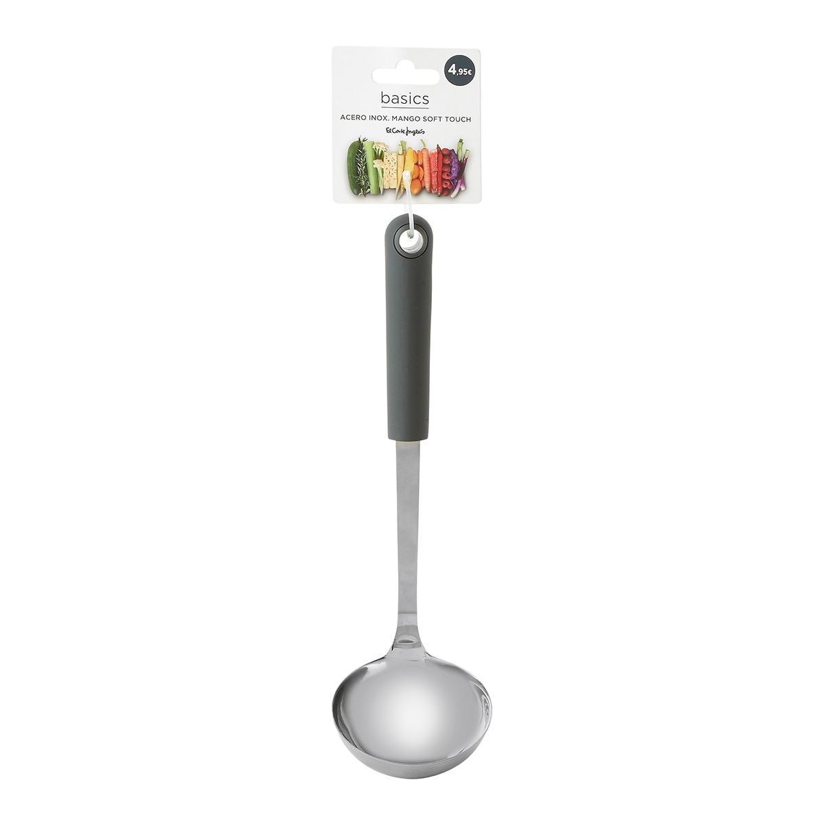 Cazo para servir Inox con mango de tacto suave Basics El Corte Inglés Acero-2