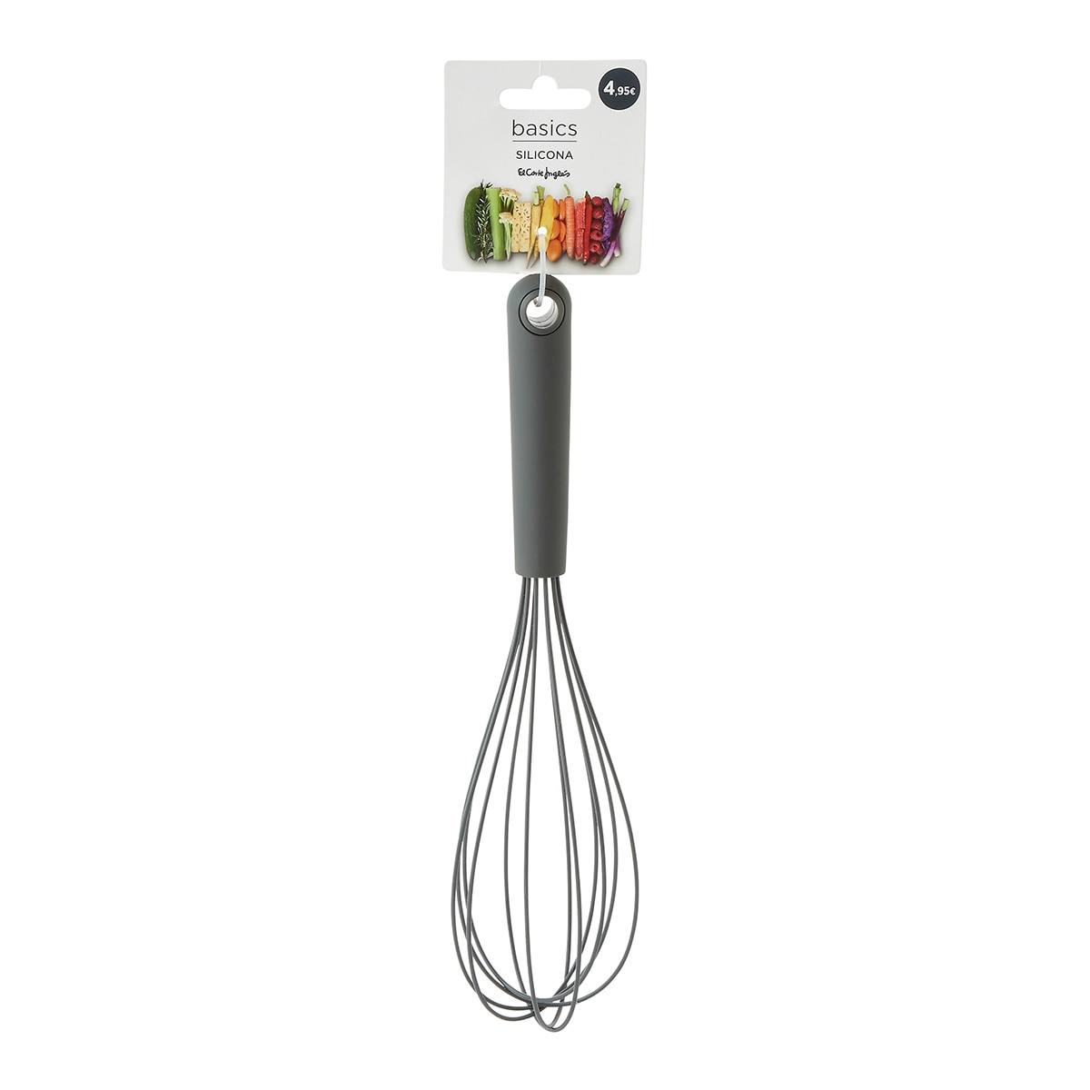 Batidor de varillas Silicona Basics El Corte Inglés Negro-2