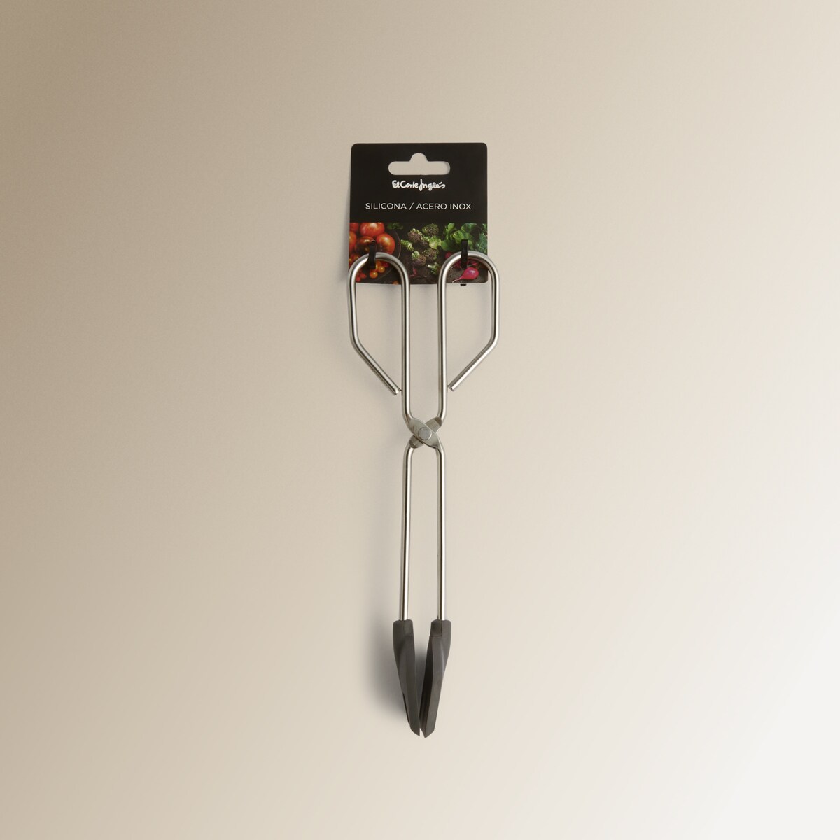 Pinças Inox-Silicone El Corte Inglés Aço-4