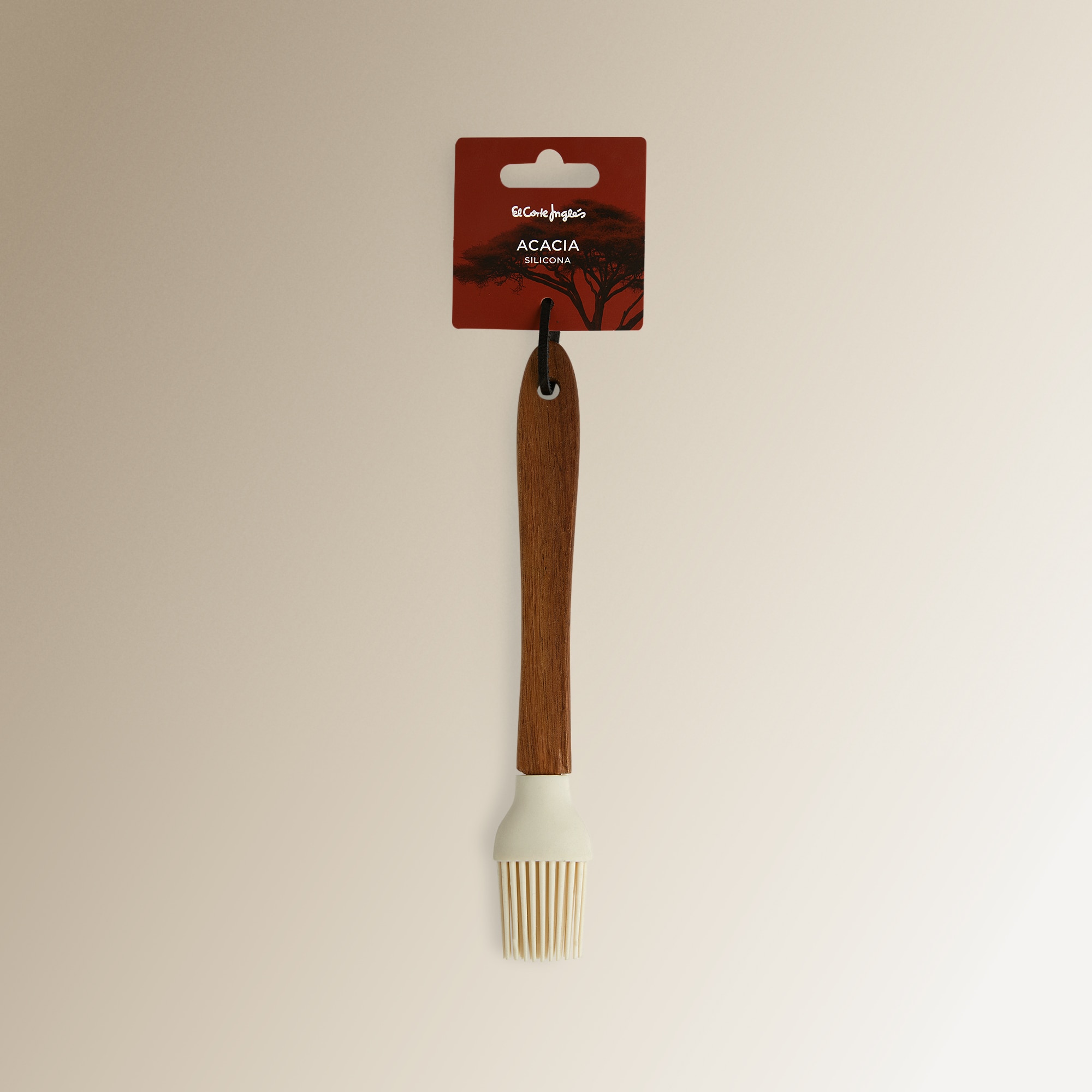 Pincel de Silicone e Madeira Acácia Creme/Madeira-3