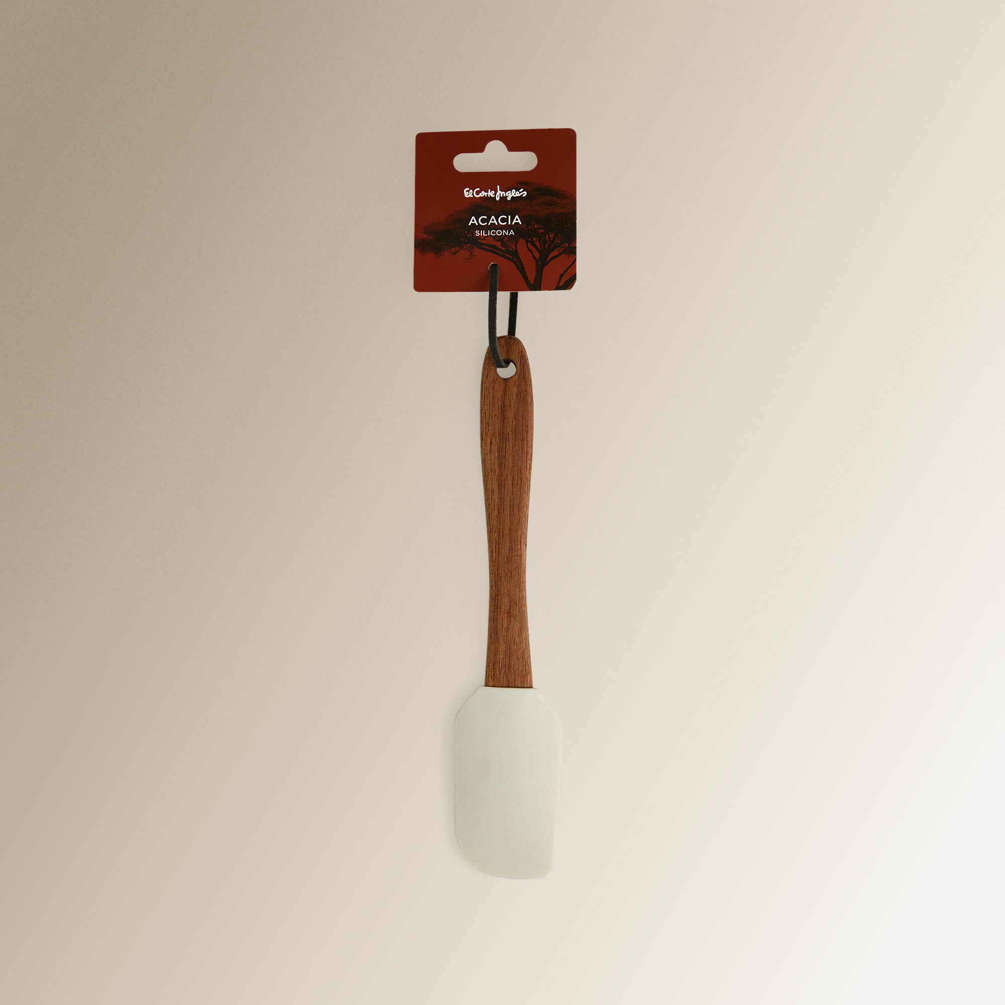 Espátula de Silicone e Madeira Acácia Creme/Madeira-3