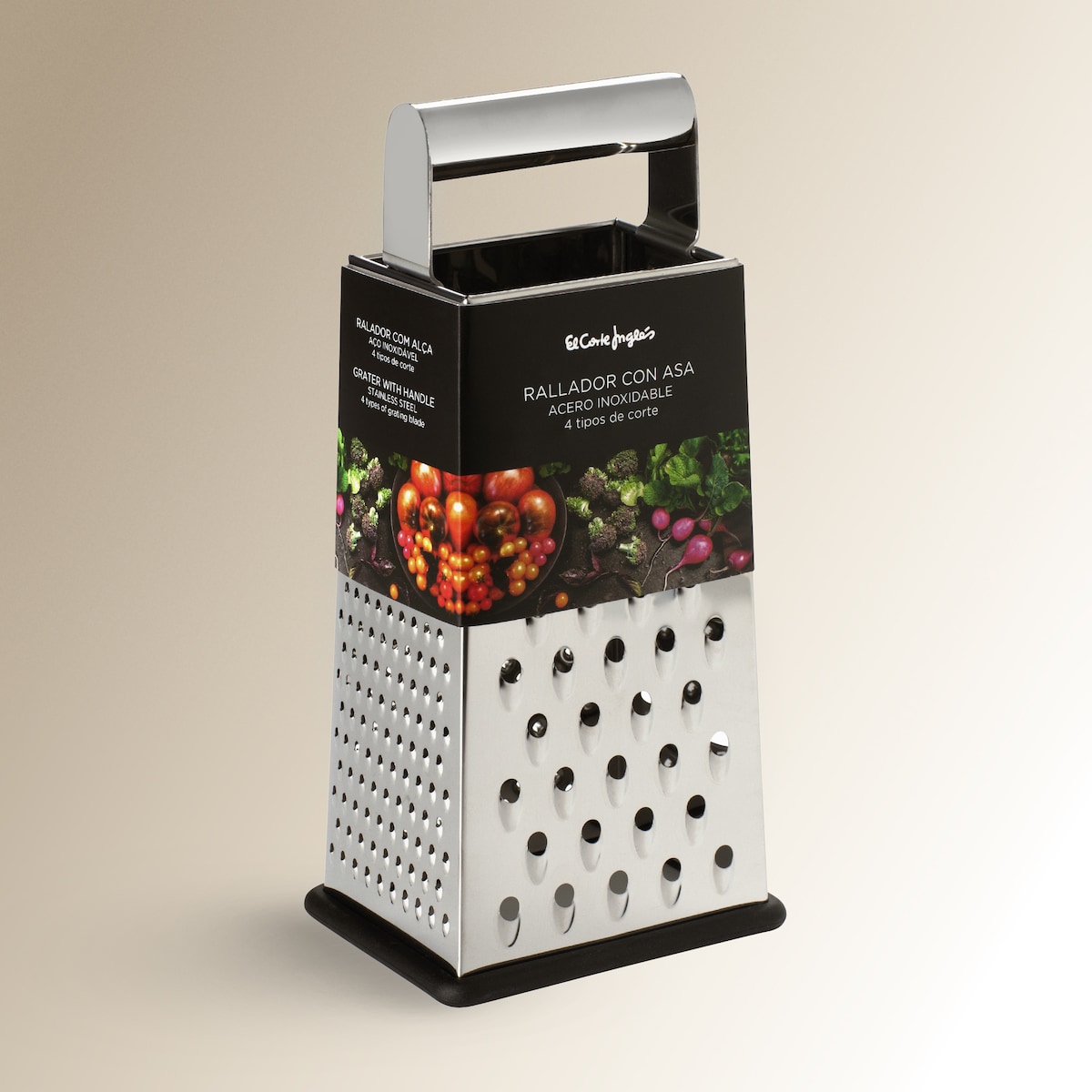 Ralador de 4 faces Cinzento-2