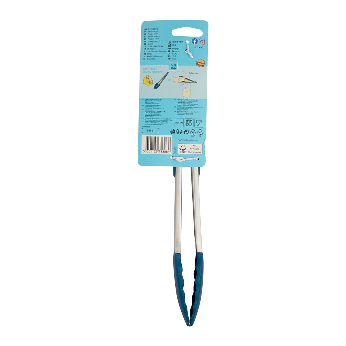 Pinzas con palas de silicona Tasty Gris-11
