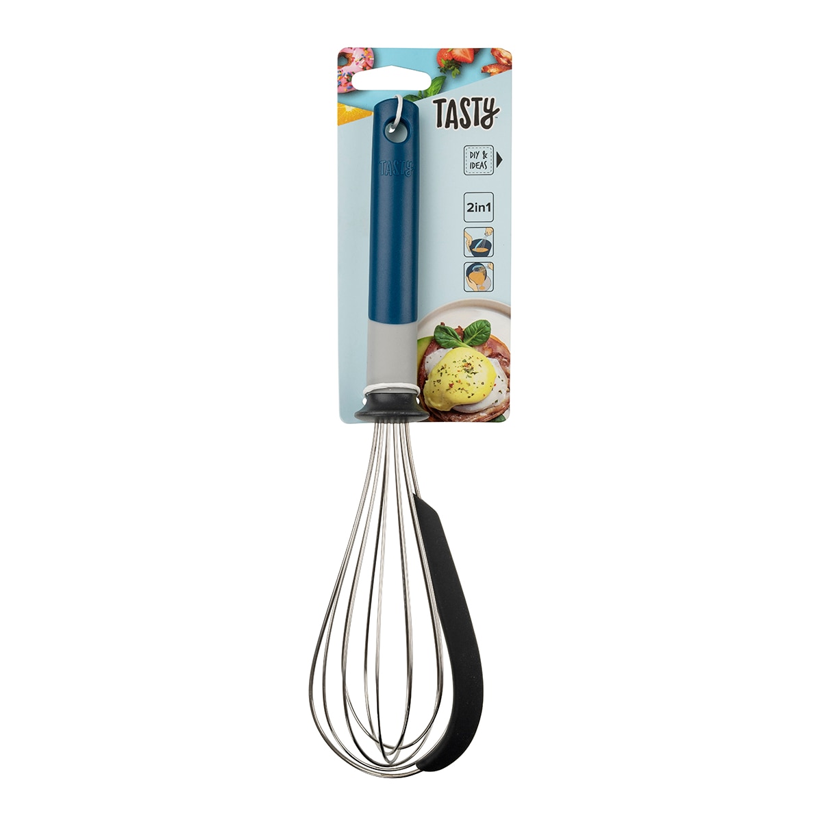 Batidor de varillas con espátula Tasty Gris-10