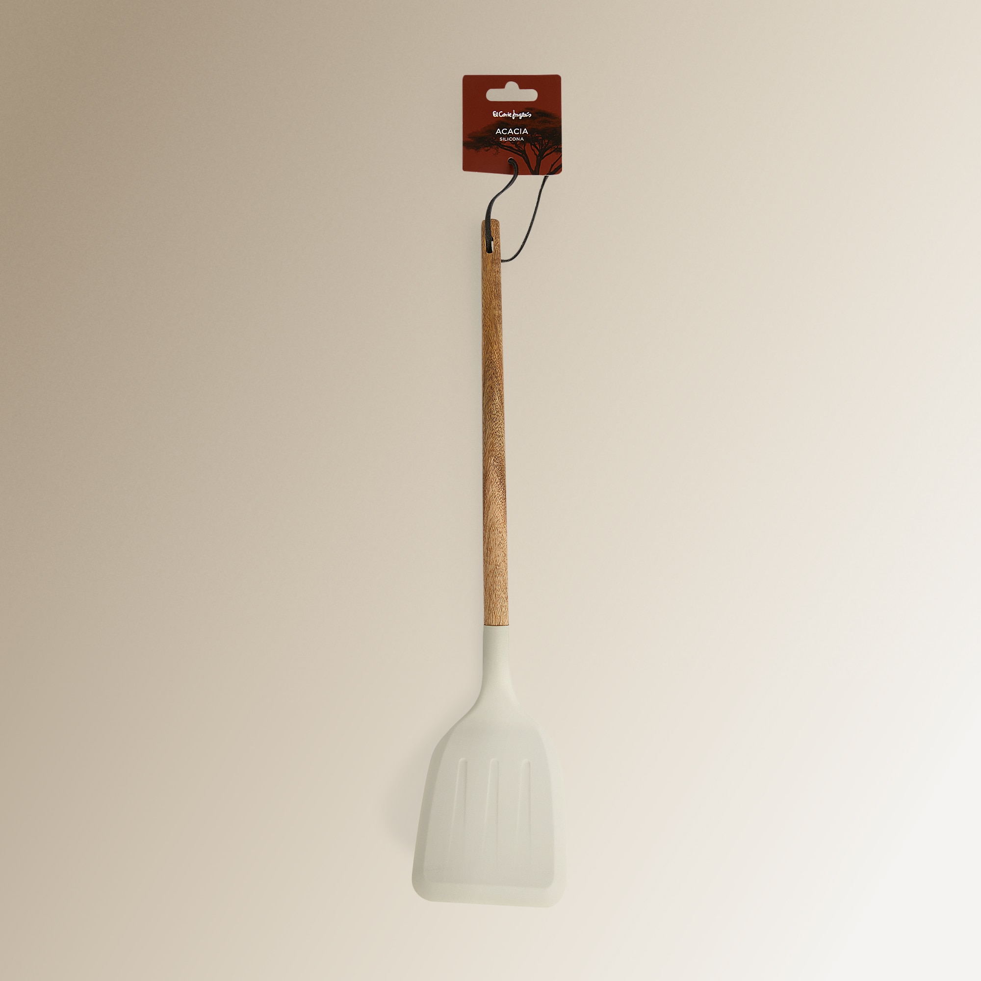 Espátula de silicone e madeira de acácia Cru-3