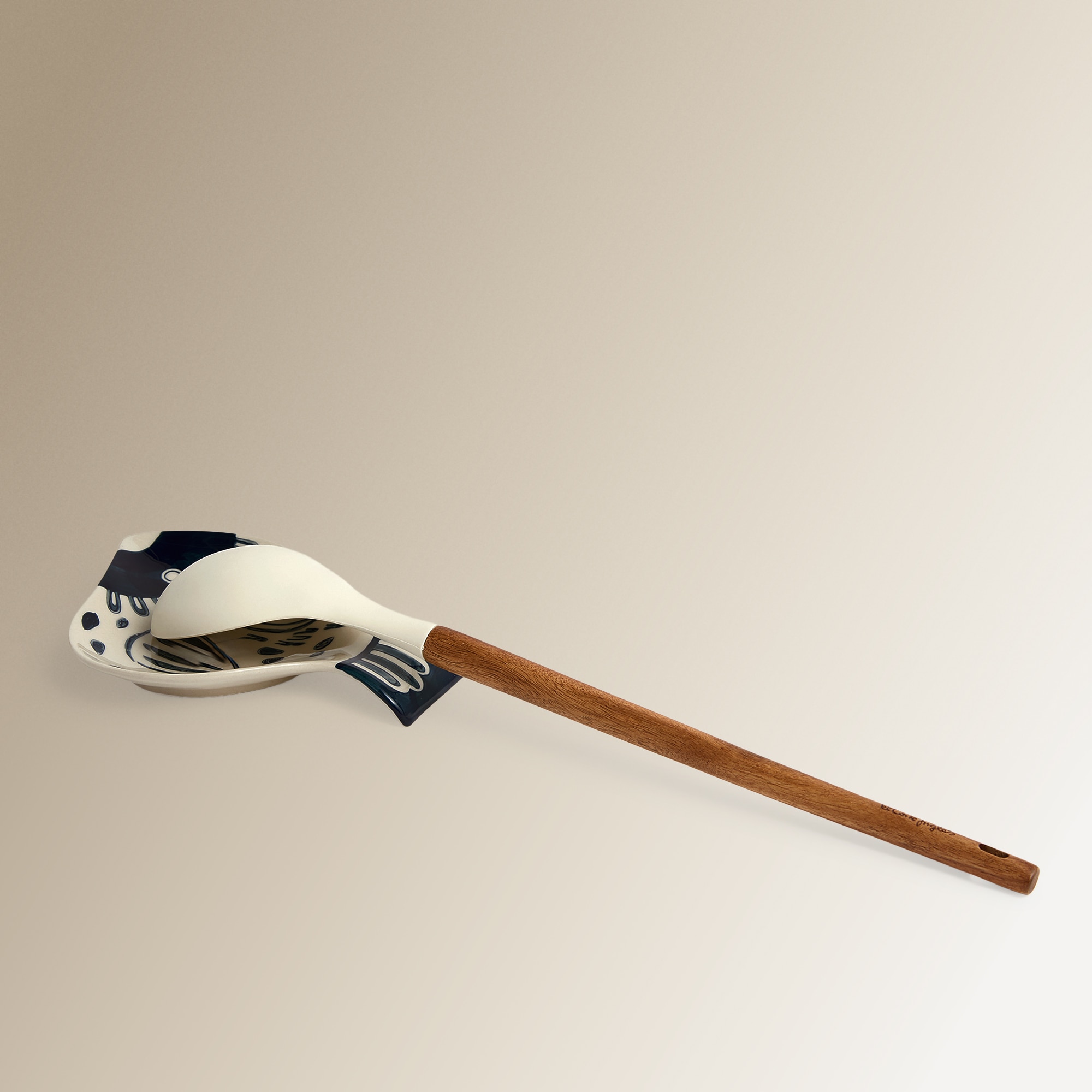 Colher de Silicone e Madeira de Acácia Cru-3
