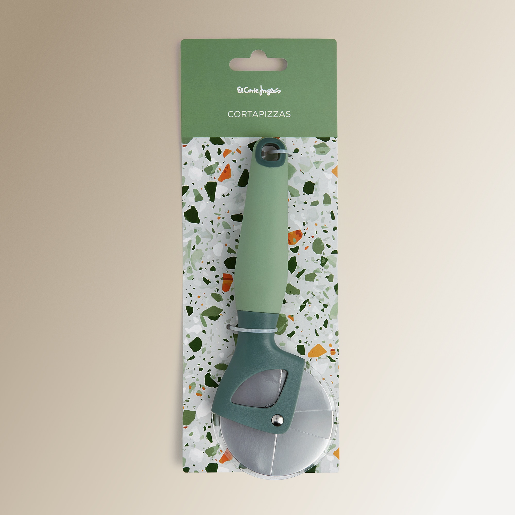 Corta-pizzas com cabo de silicone Mint Verde-5