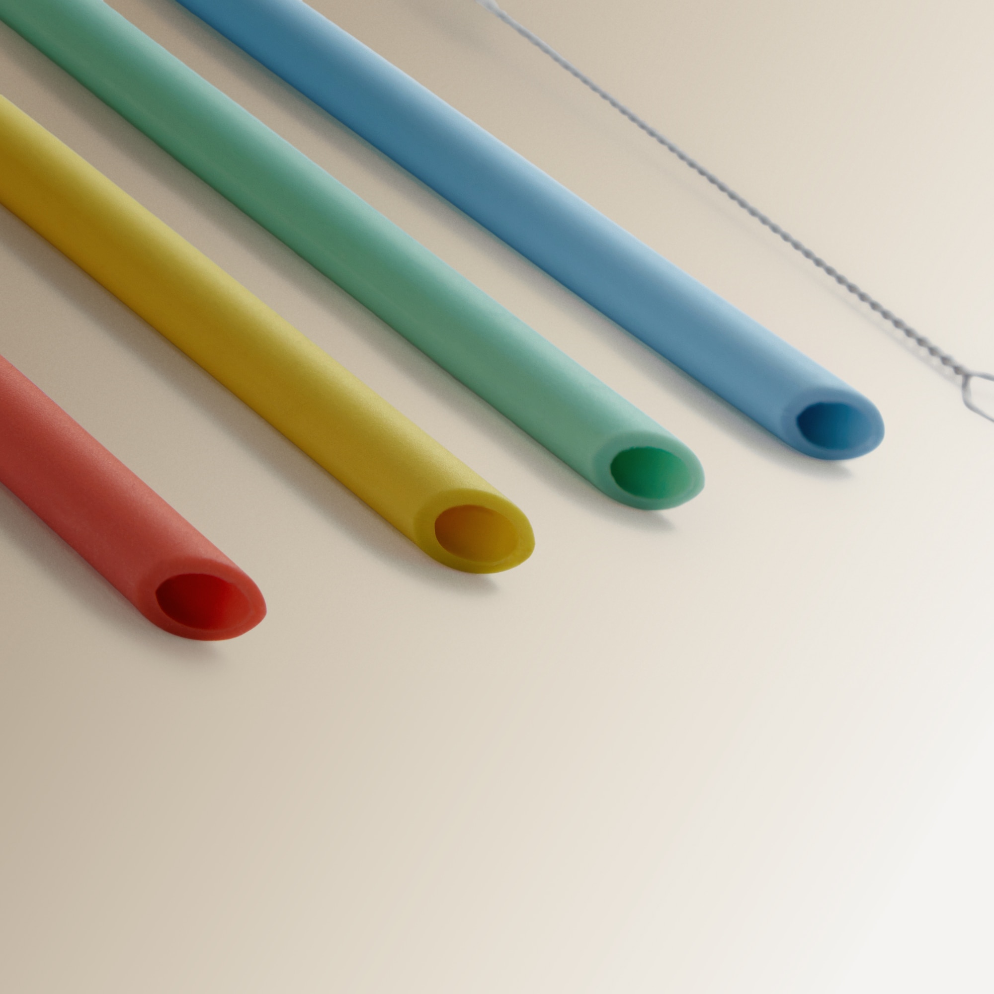 Conjunto de 4 Palhinhas de Silicone + Escova Multicolor-3