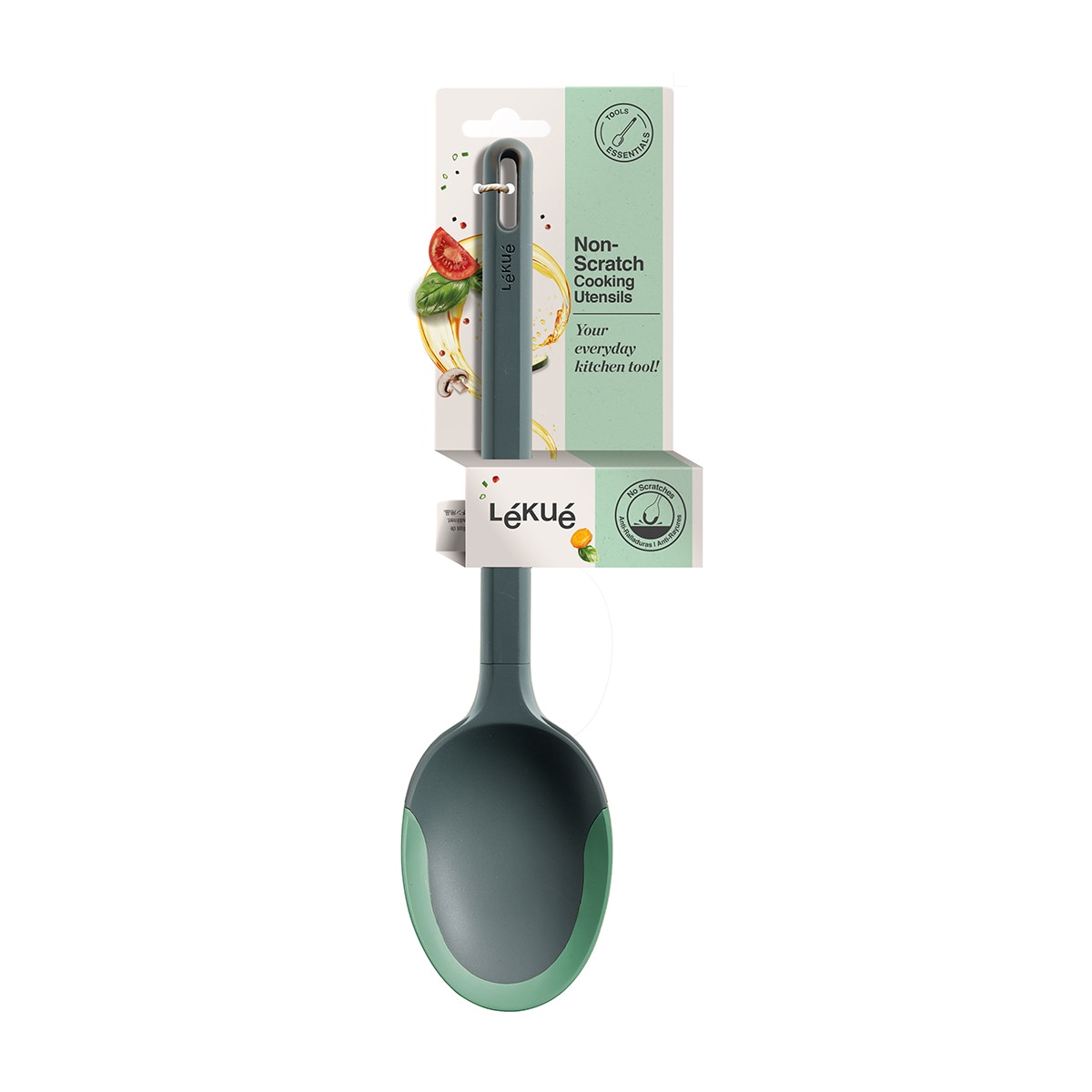 Colher de Cozinha de Silicone Non Scratch Cinzento-3