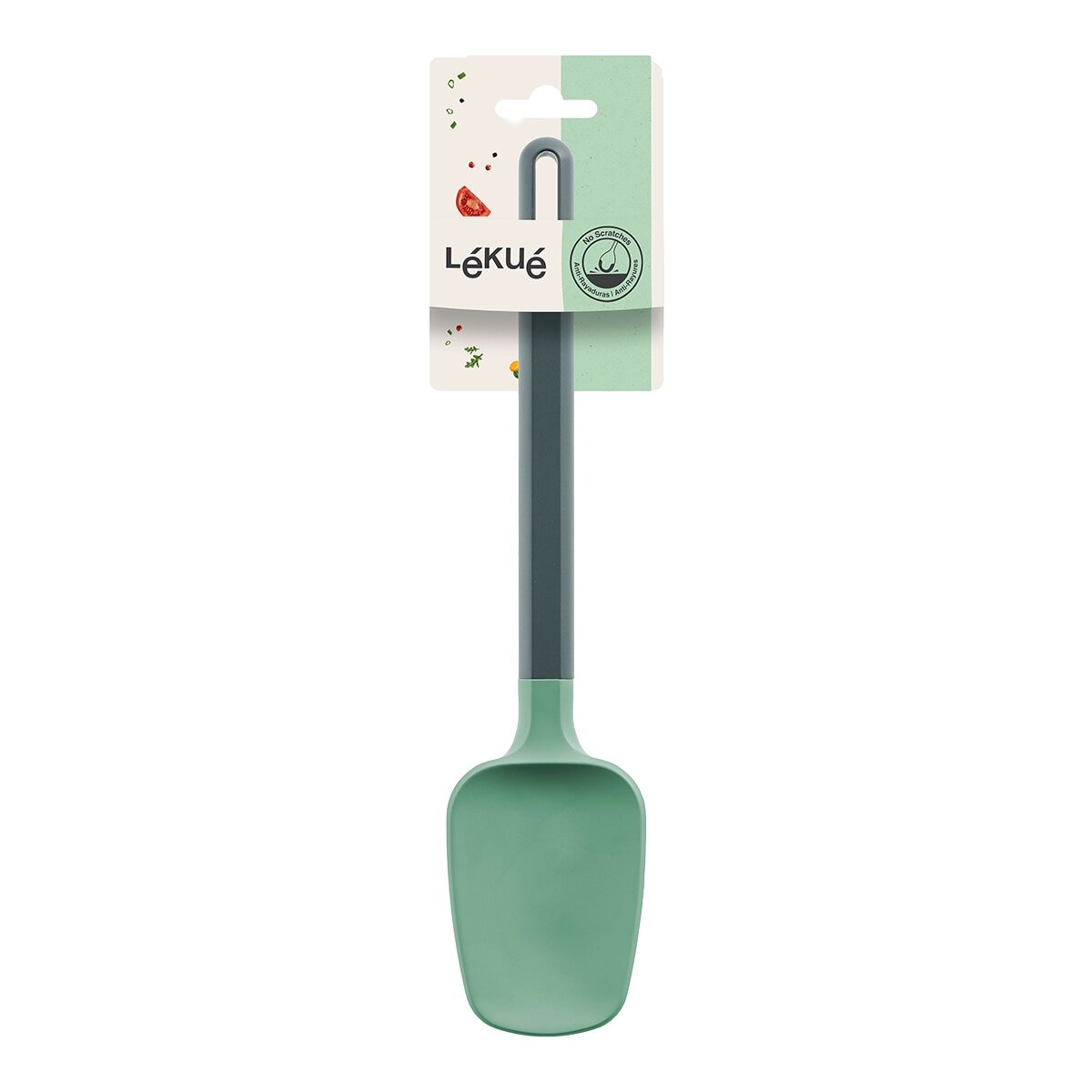 Colher Espátula de Silicone Non Scratch Cinzento-2