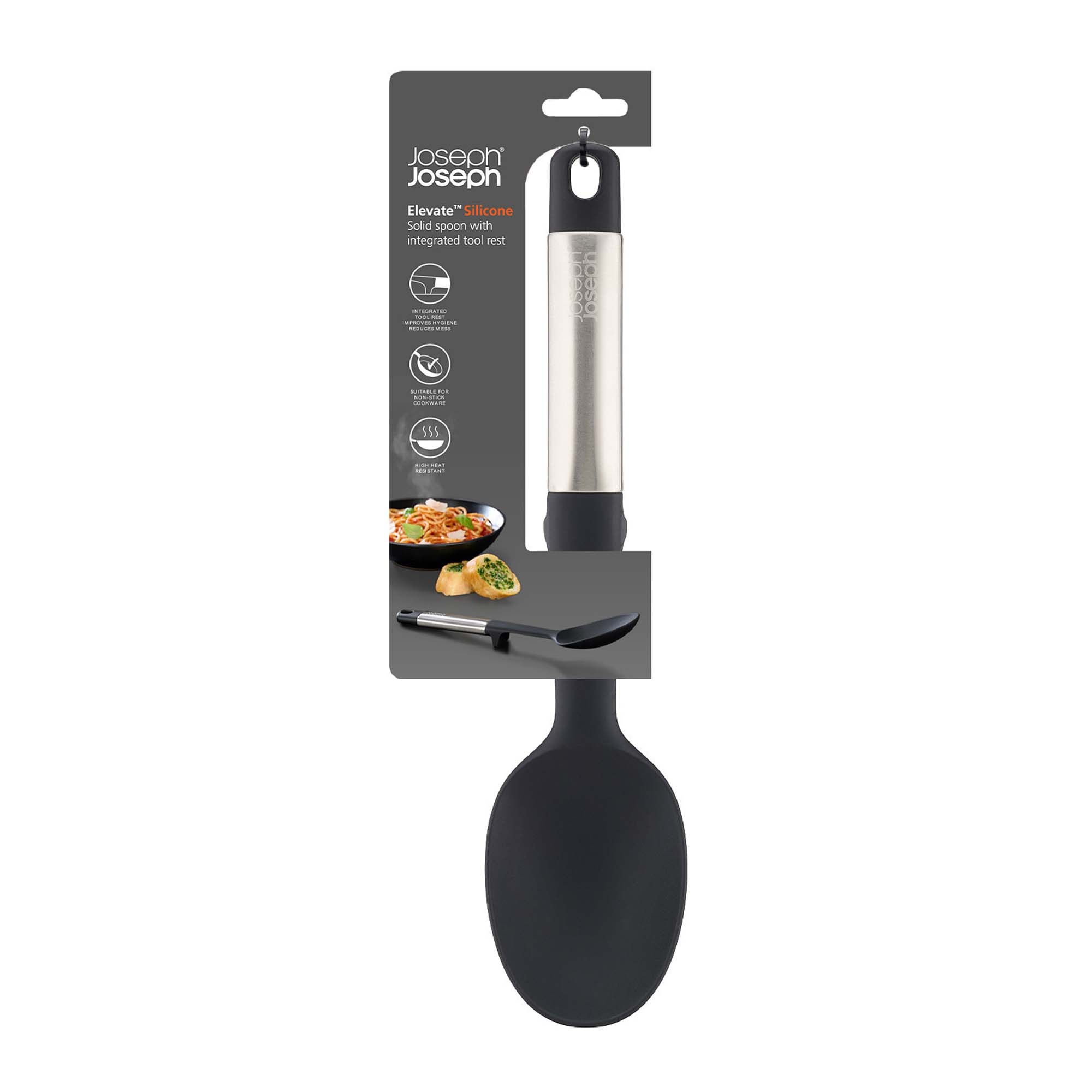 Colher Lisa de Aço Inoxidável Elevate Preto-5