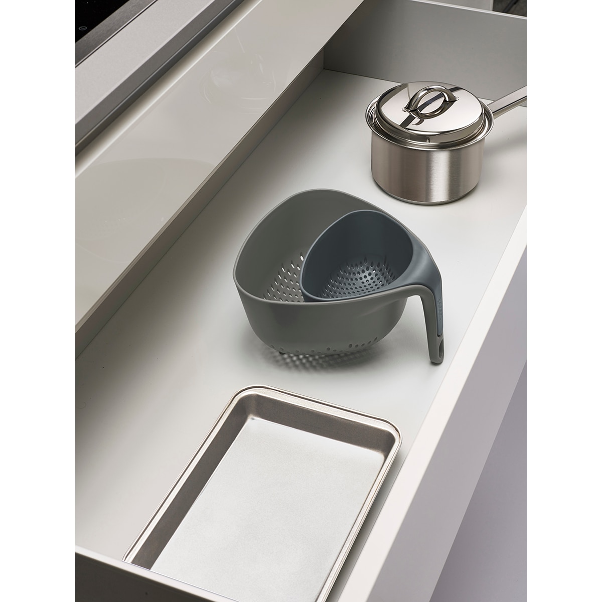 Conjunto de 2 Coadores Colander Cinzento-4