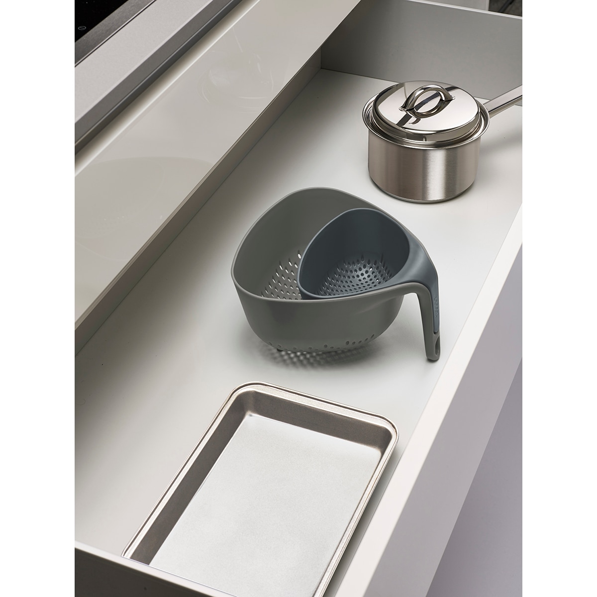 Set de 2 coladores Colander Joseph Joseph Gris-4