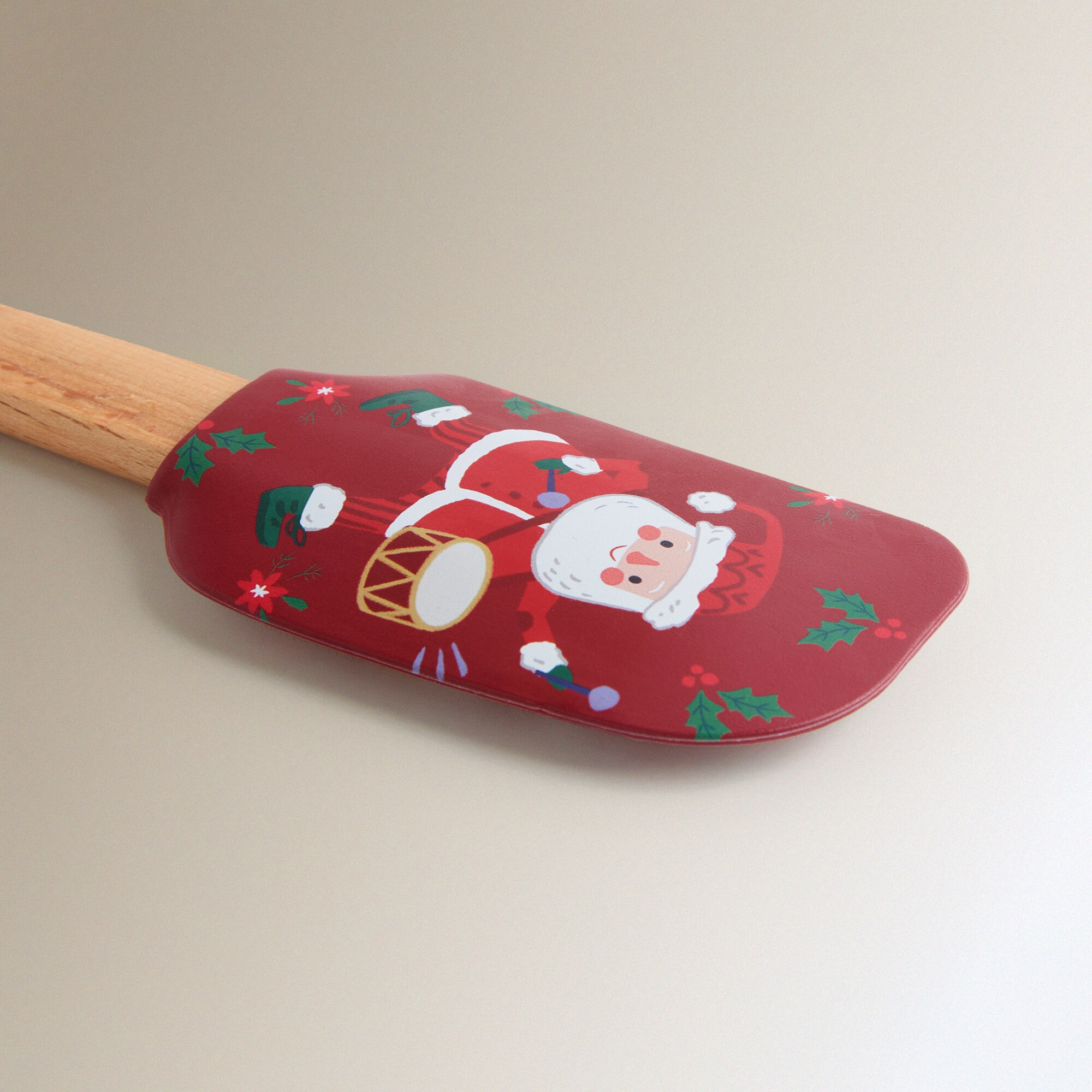 Set de 2 espátulas de silicona Papá Noel Navidad Multicolor-2