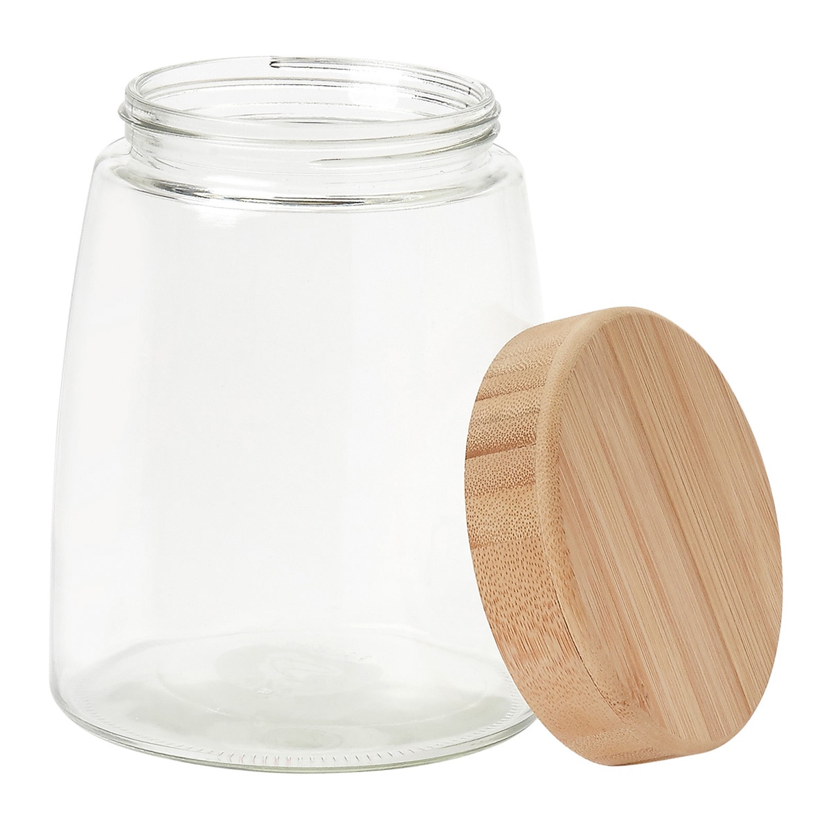 Bote de cocina con tapa de Bambú Basics El Corte Inglés Cristal-2
