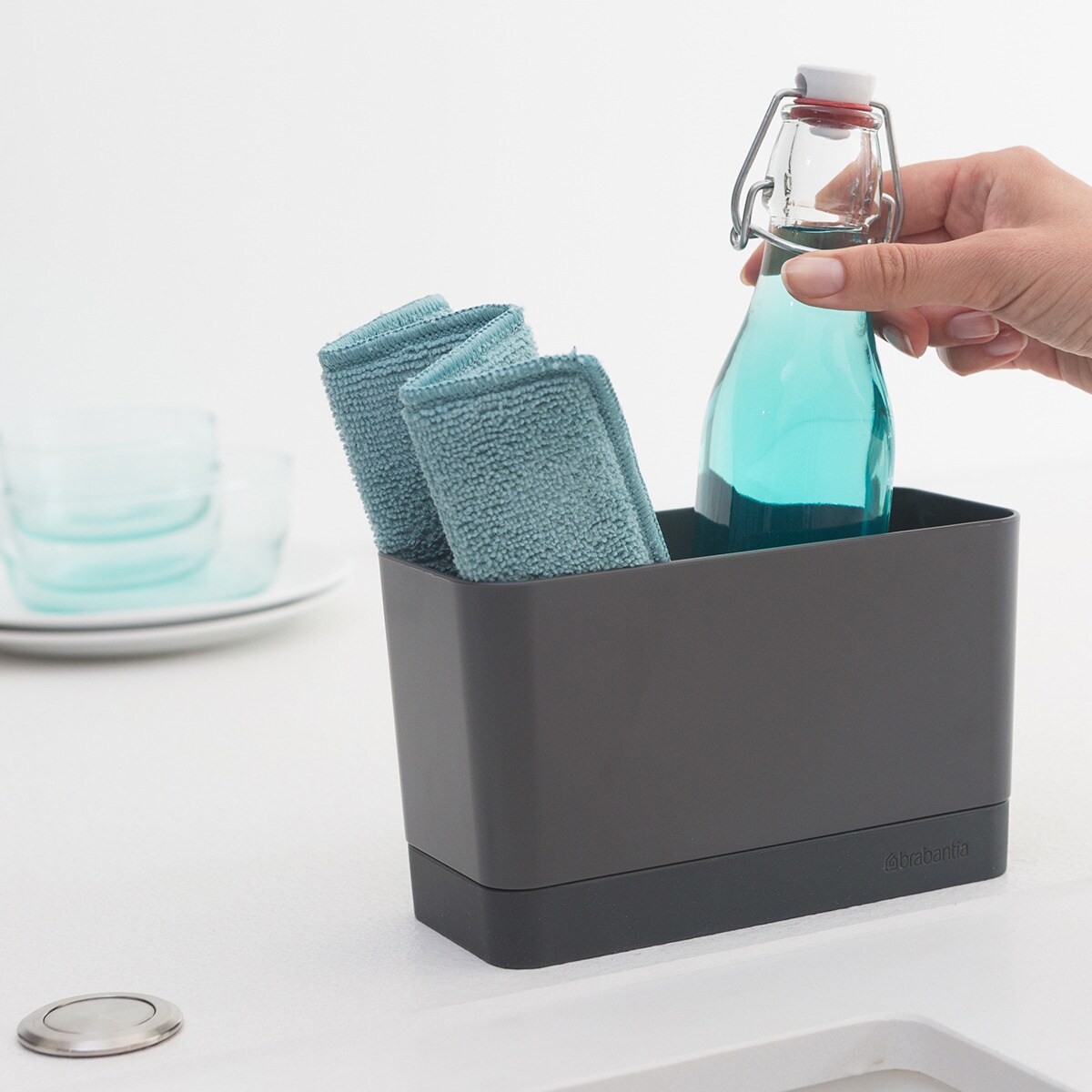 Porta esfregões Sink Side Brabantia Cinzento-escuro-3