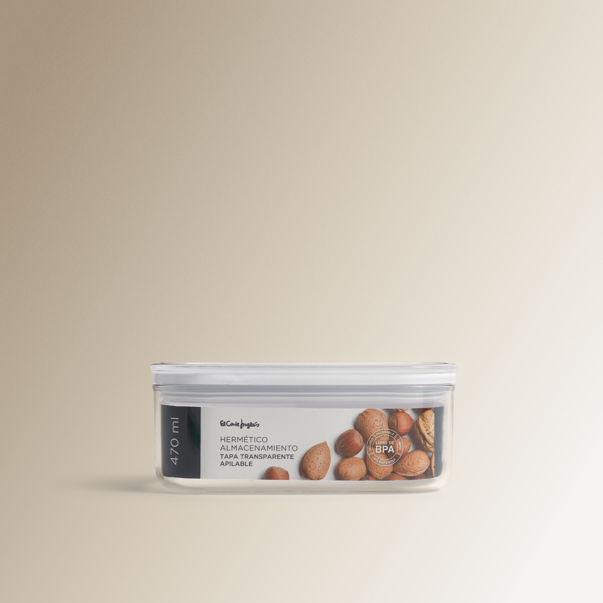 Bote de conservación de alimentos apilable El Corte Inglés Cristal-4