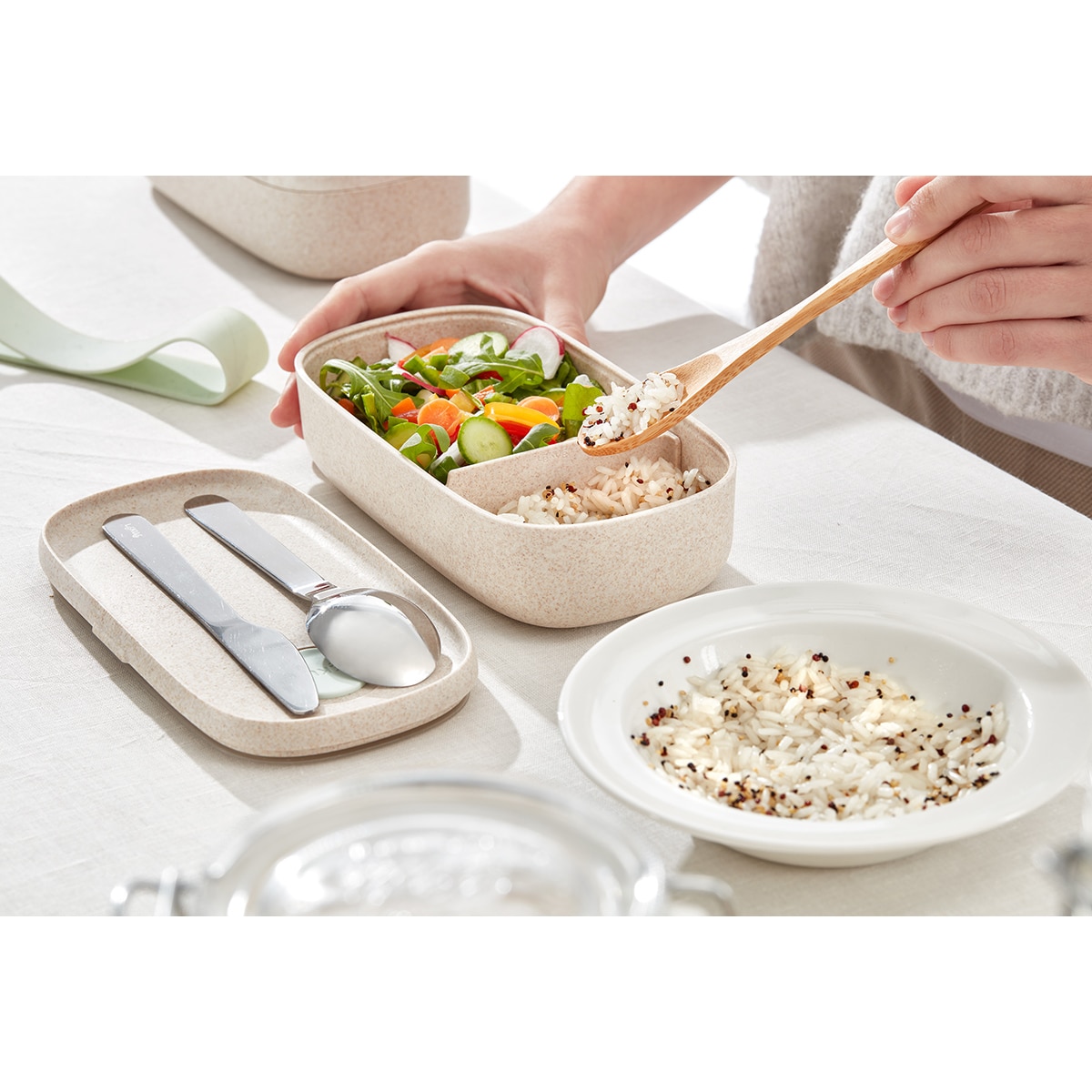 Recipiente de comida Lunch Box Organic To Go Natural-5