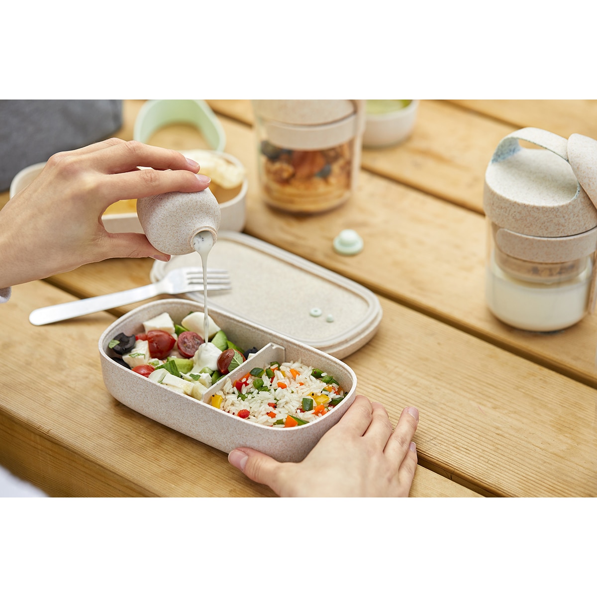 Recipiente de comida Lunch Box Organic To Go Natural-6