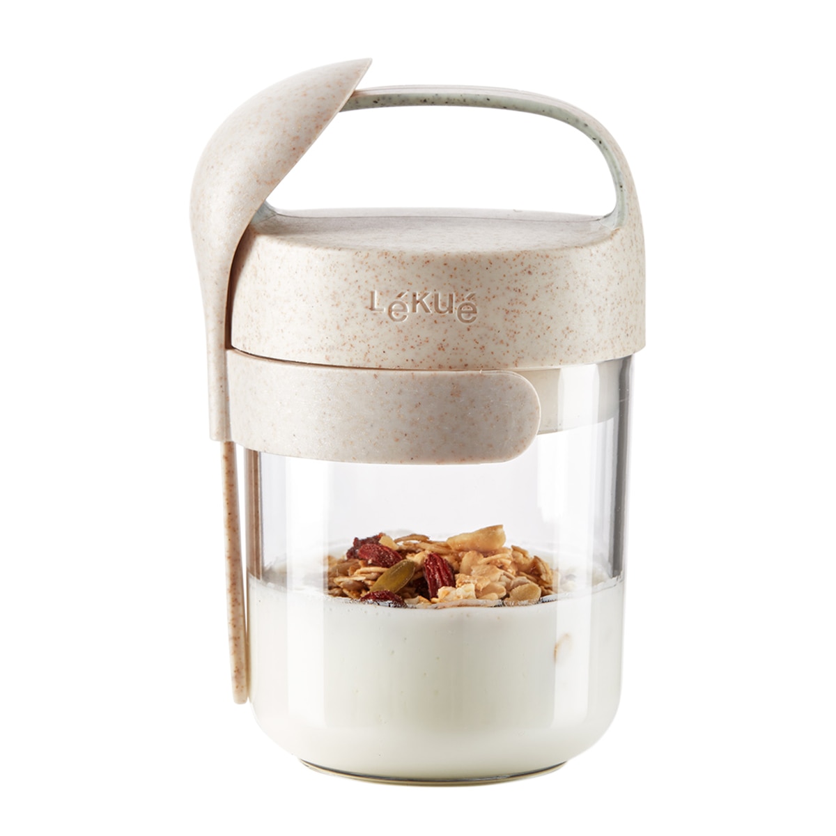 Recipiente de comida com colher Jar Organic To Go Natural-2