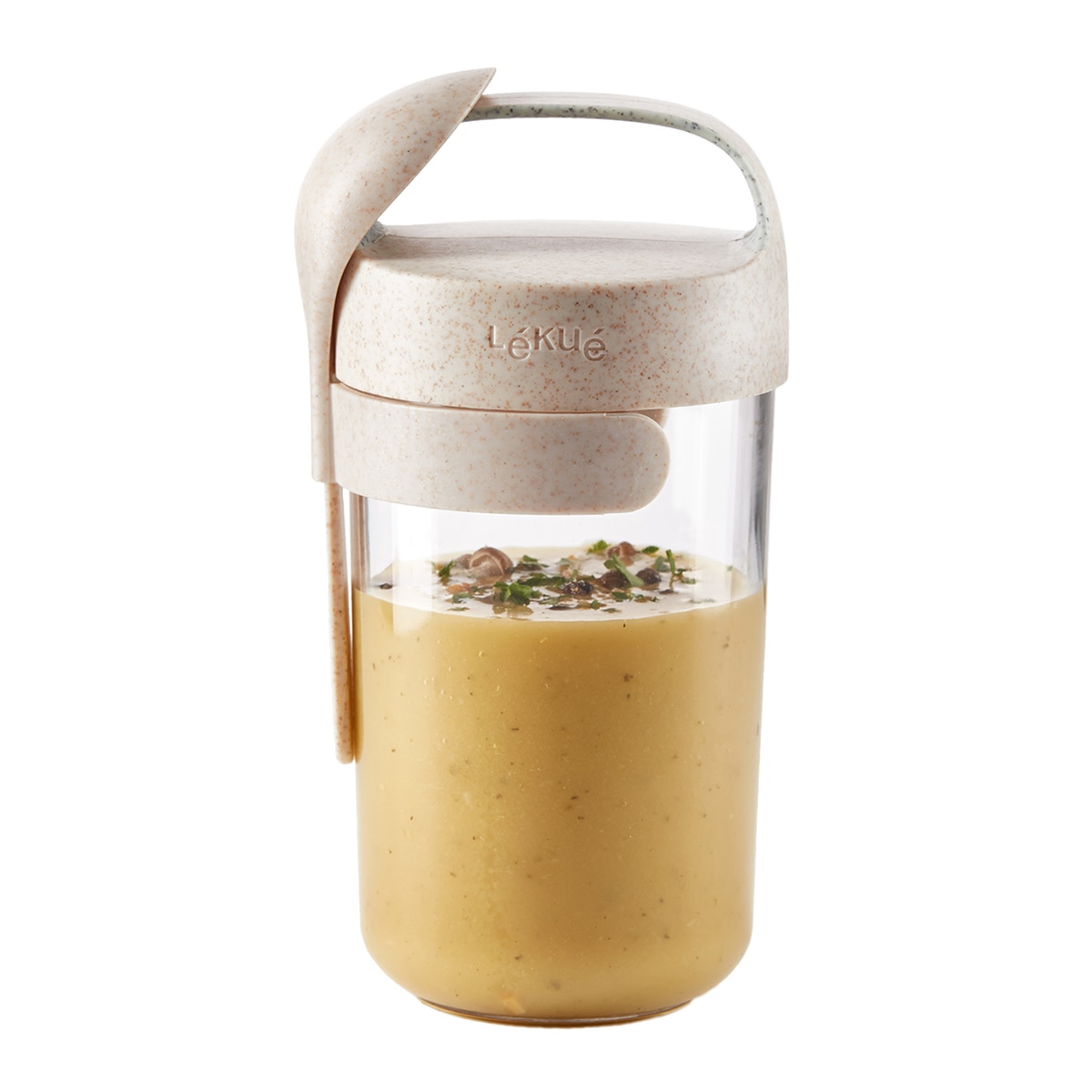Recipiente de comida com colher Jar Organic To Go Natural-2